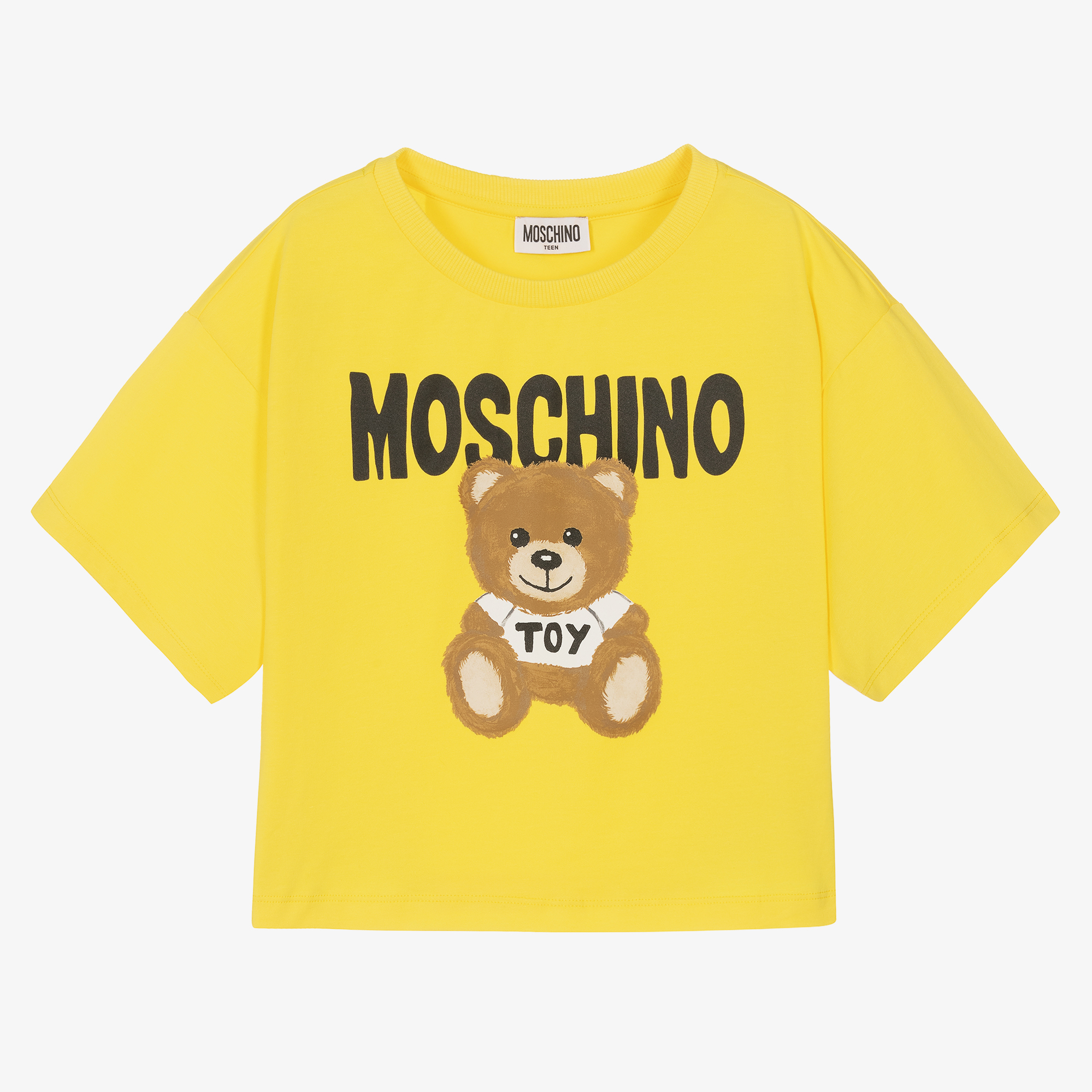 Moschino cropped tee Bra graphic Pixelated Size US - Depop