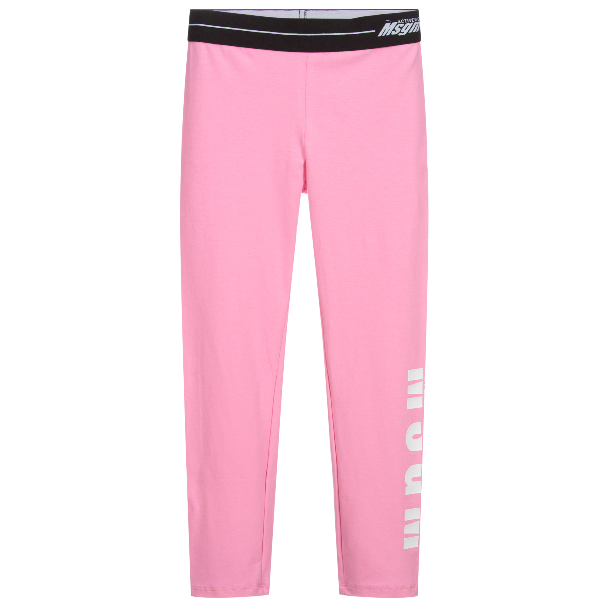 leggings with pink logo