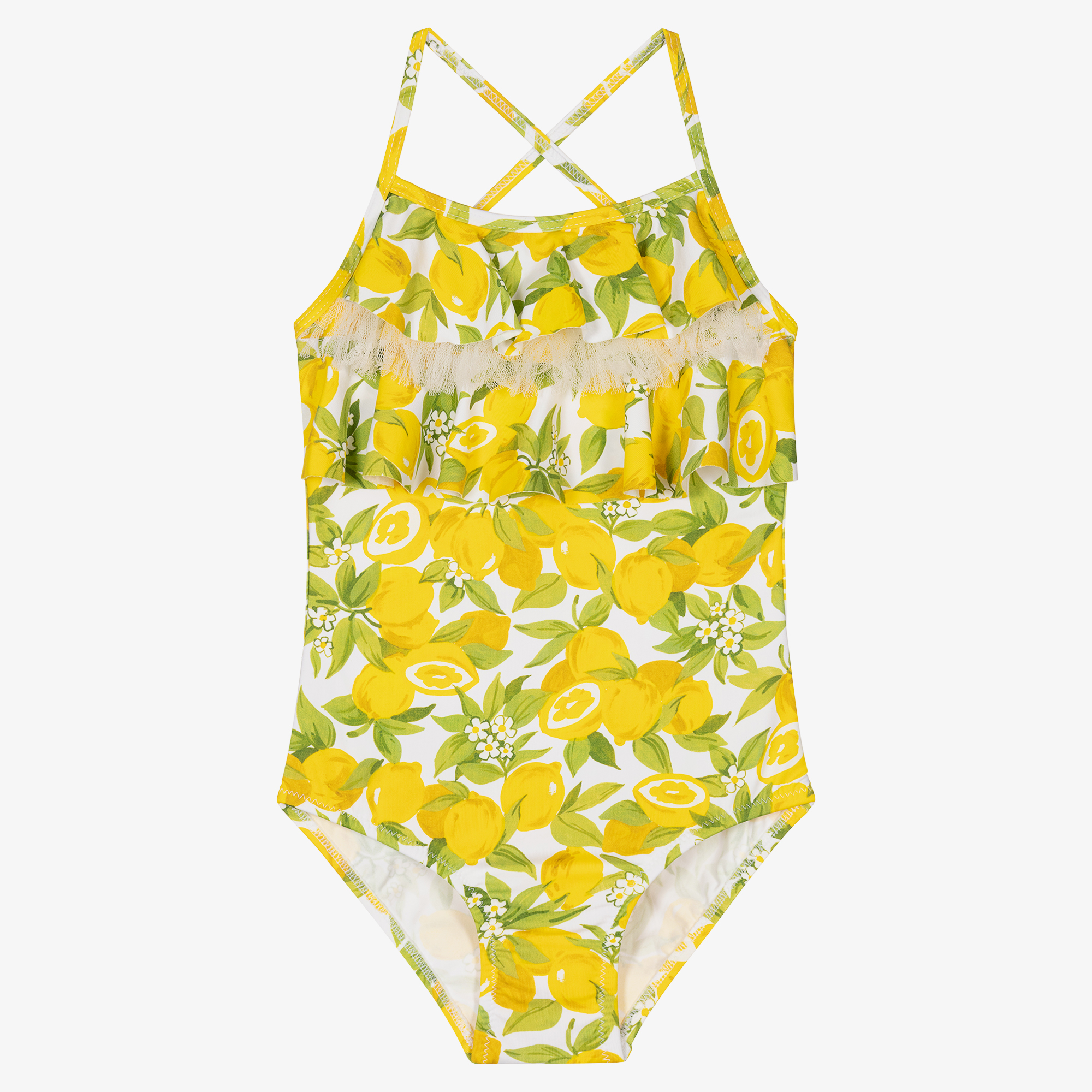 Girls sales lemon swimsuit