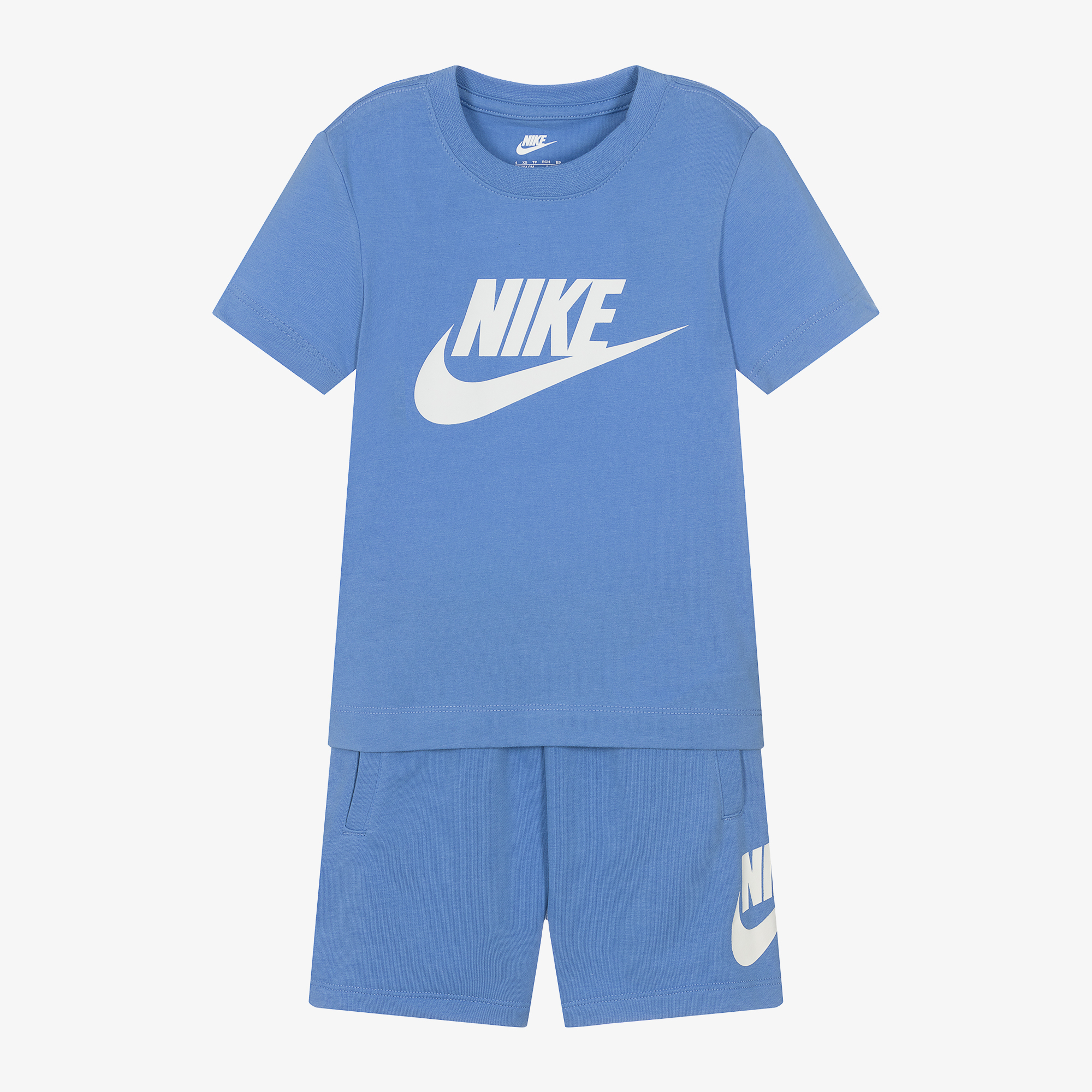 Nike Boys Blue Swoosh Shorts Set