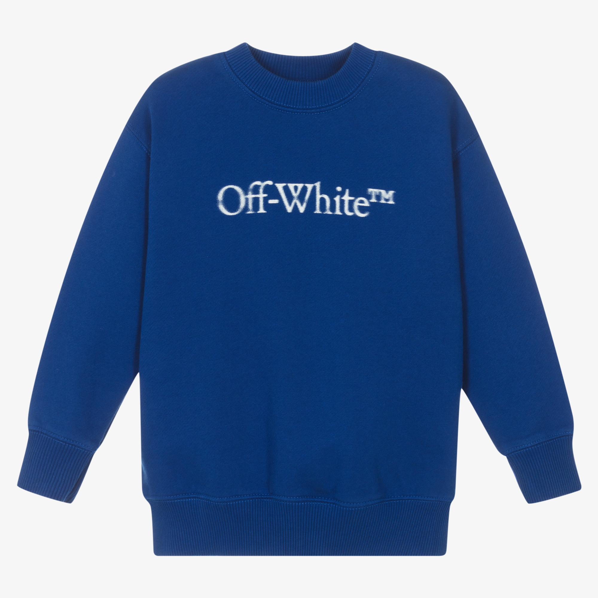 Off White Boys Royal Blue Cotton Sweatshirt