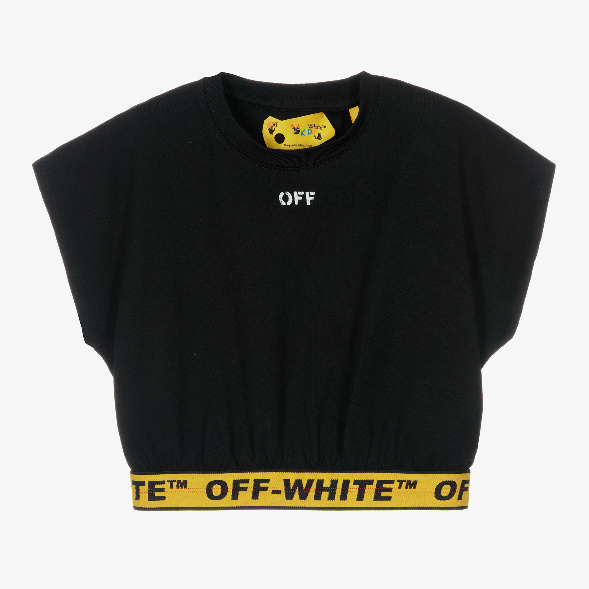 Off White T shirt court noir ado fille Childrensalon Outlet