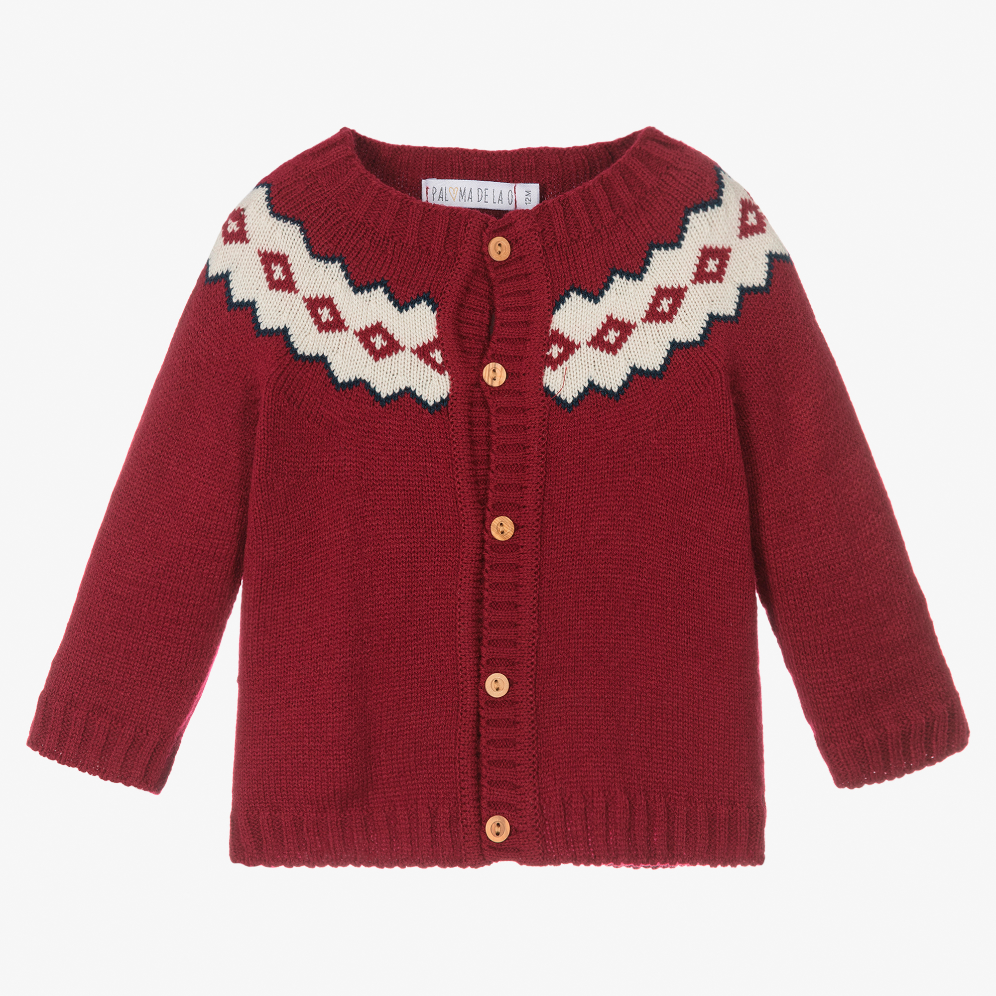 Red fair store isle cardigan