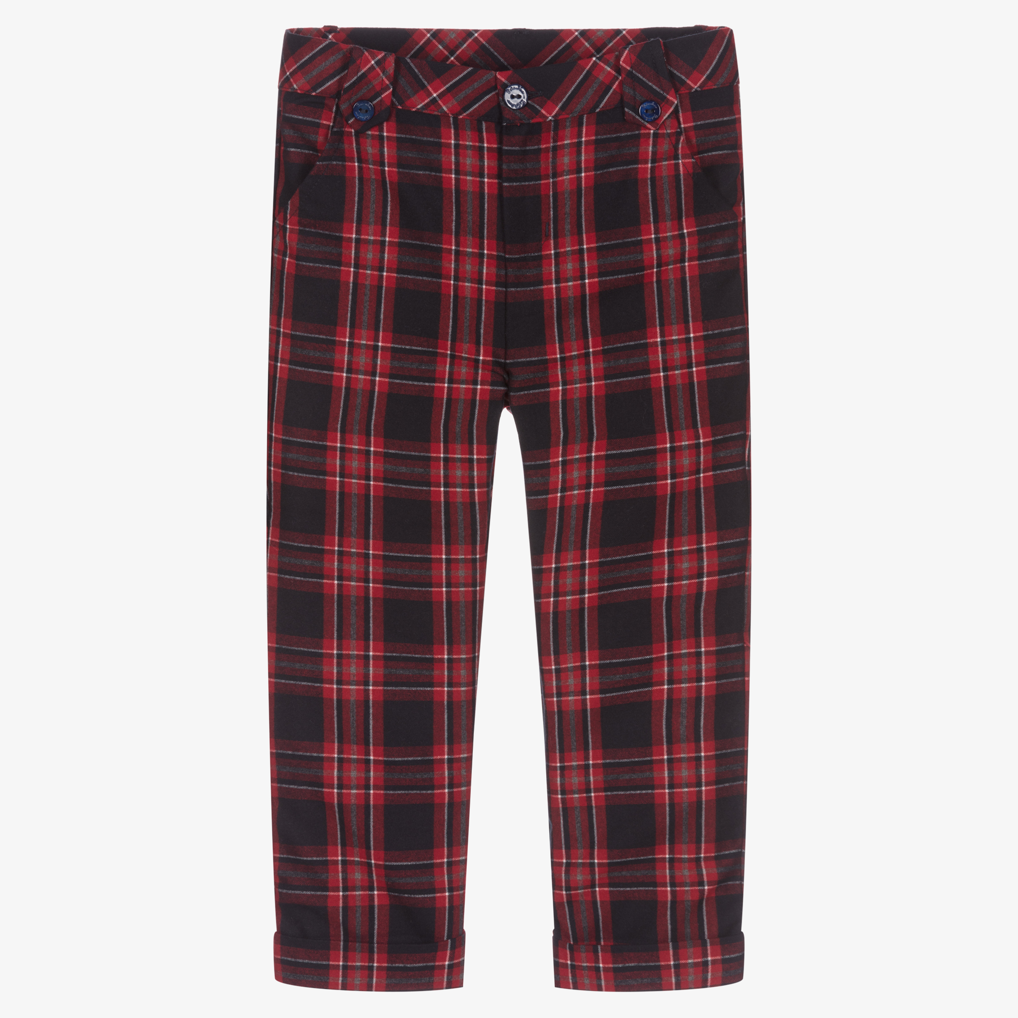 red white and blue plaid pants