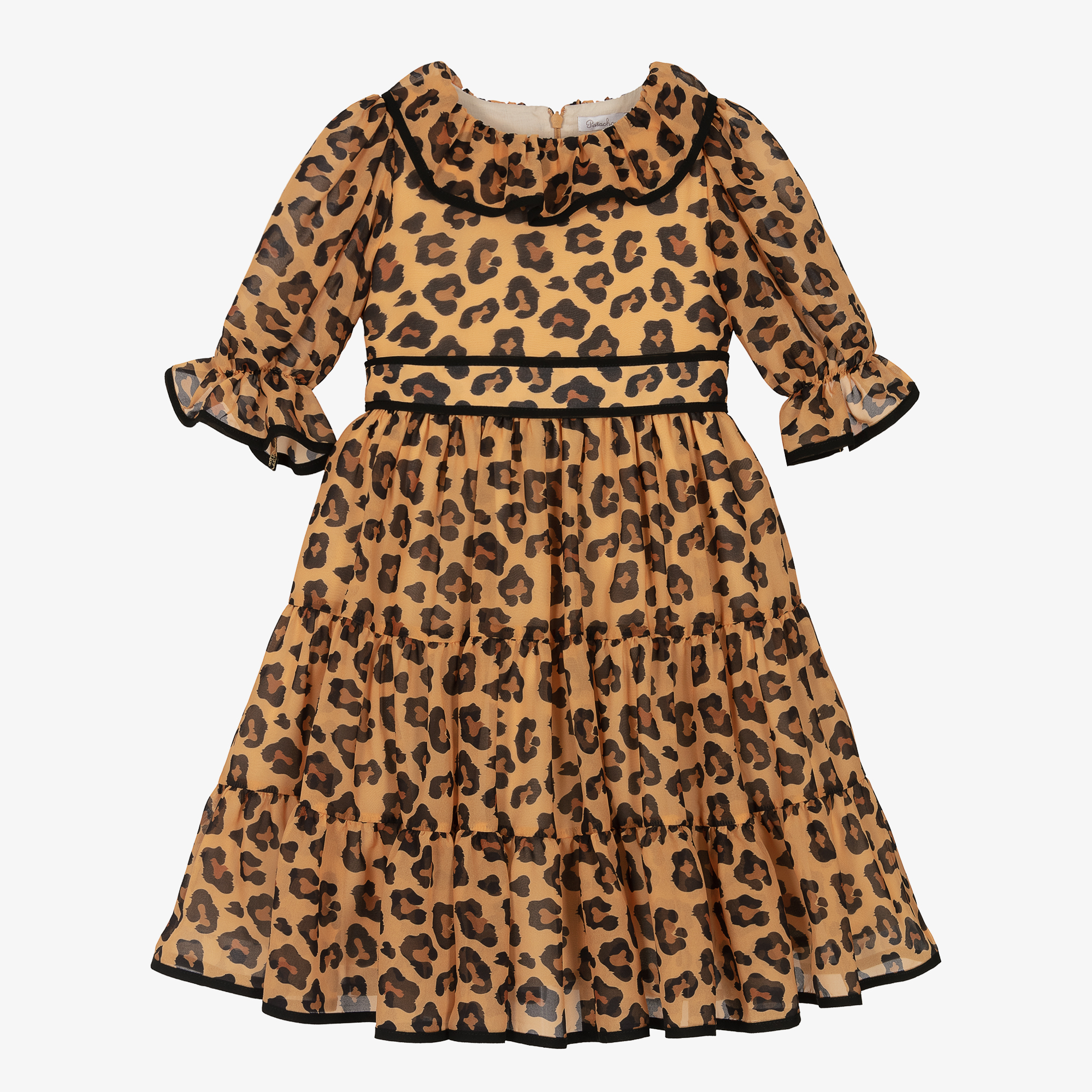 Black and yellow 2024 leopard print dress