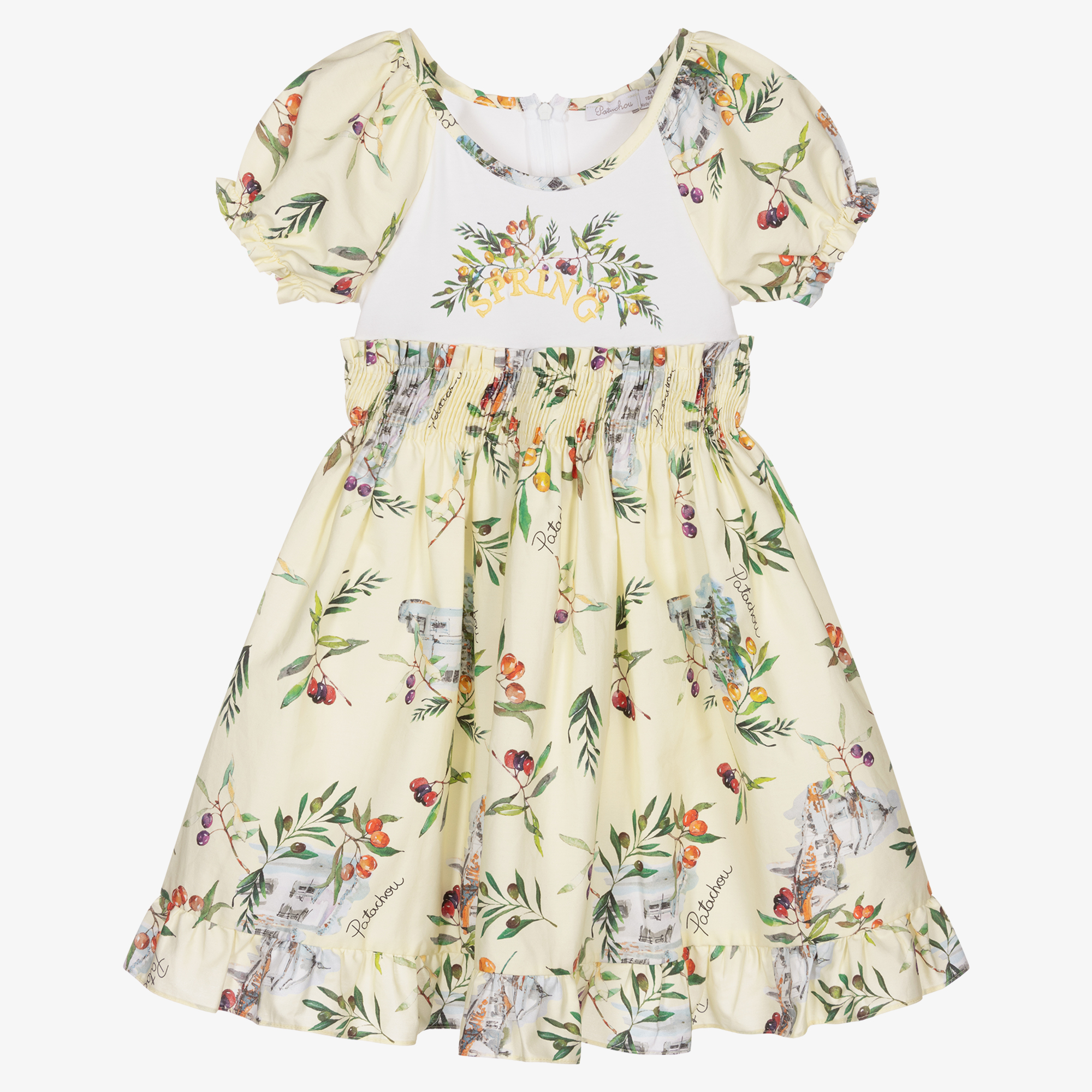 Patachou Girls Botanical Printed Dress