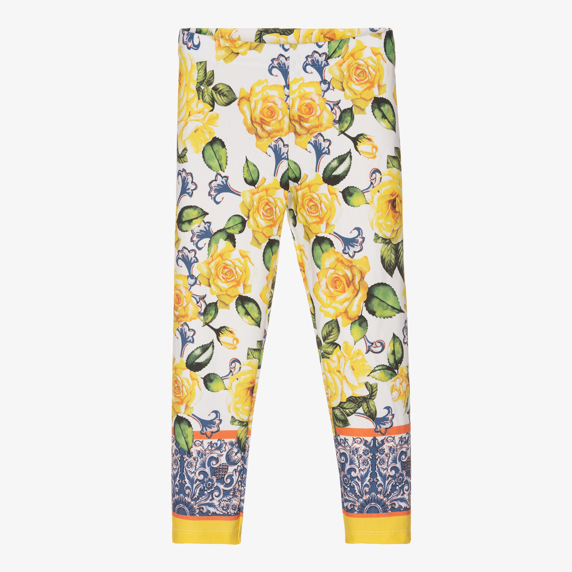 Yellow clearance floral leggings