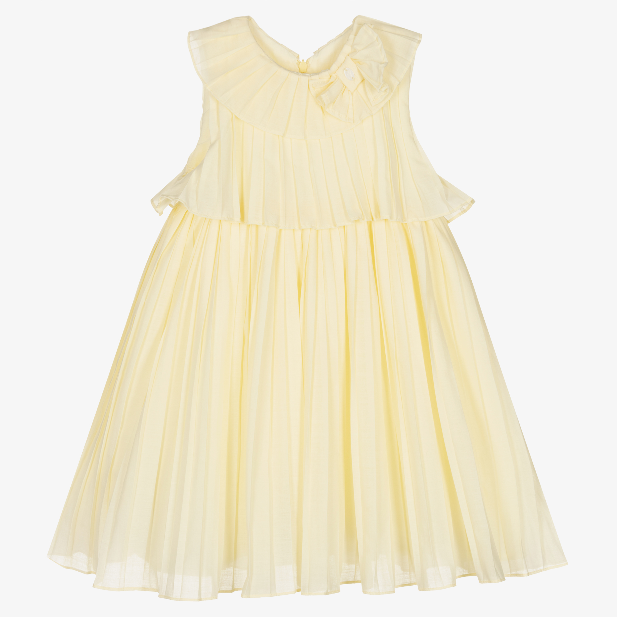 Lemon pleated outlet dress