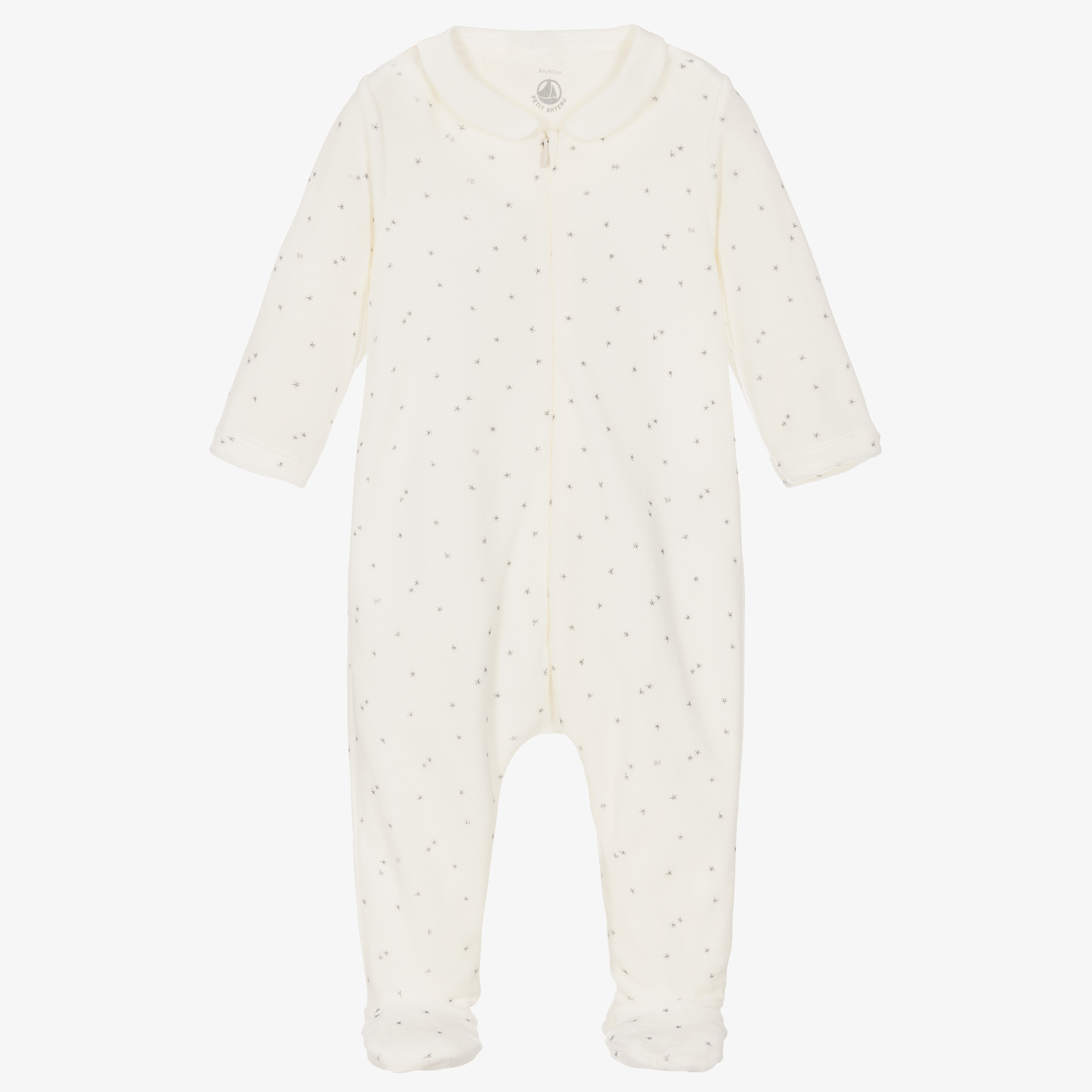 Petit Bateau Baby Velour Front Snap Star Print Footie – Petit Mignon