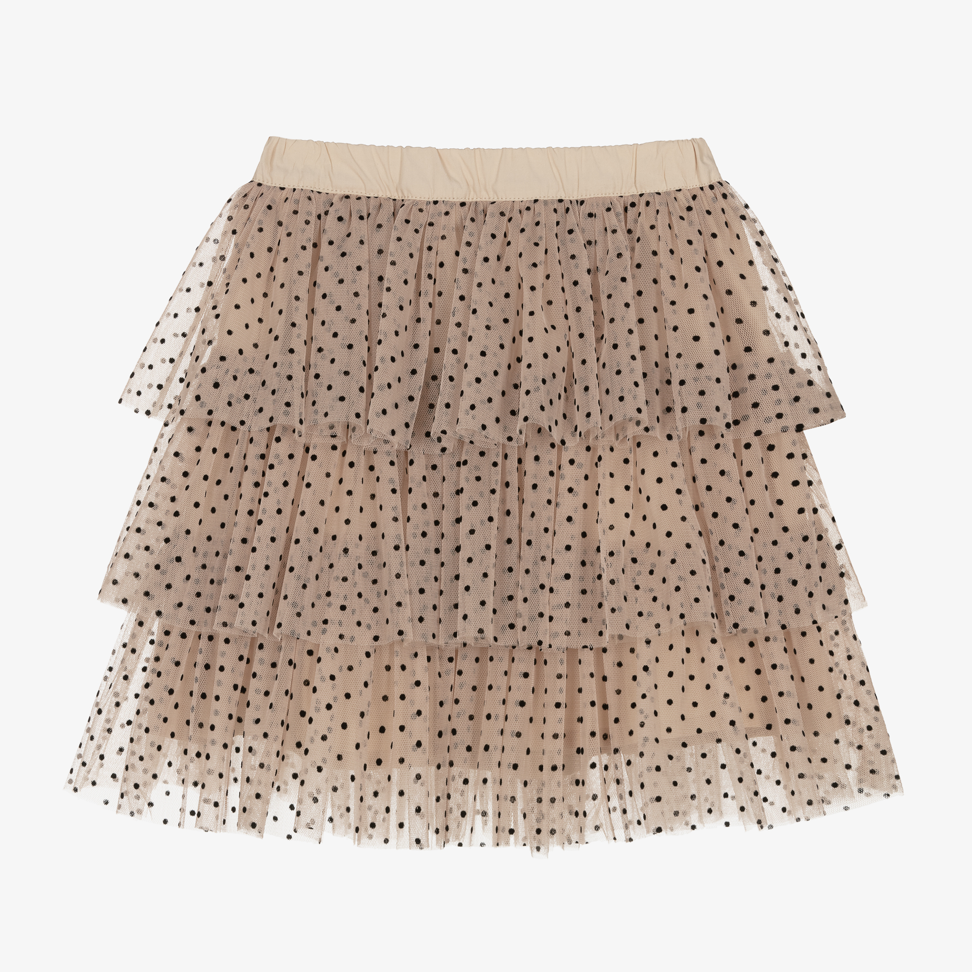 Beige polka dot outlet skirt