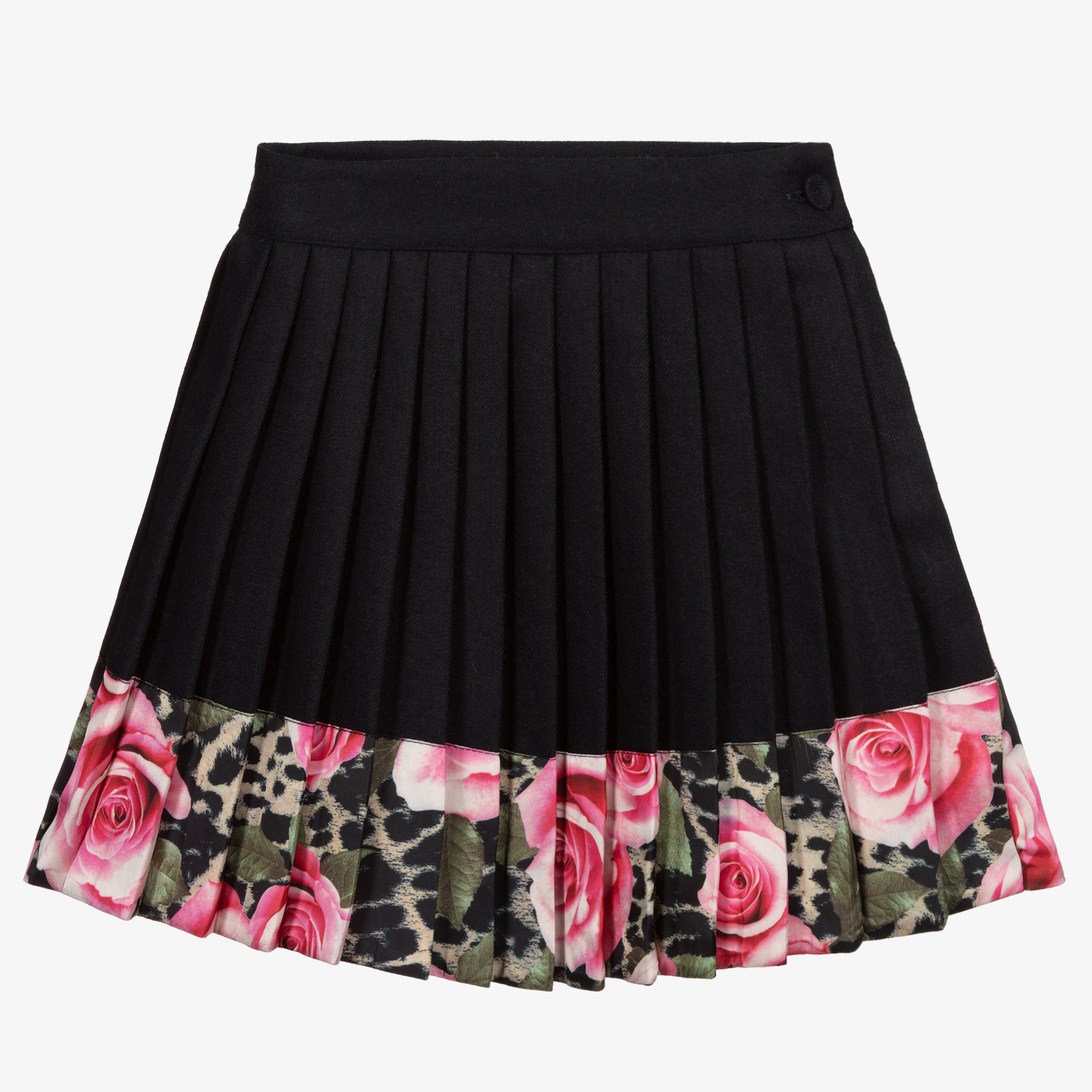 Blue wool pleated outlet skirt