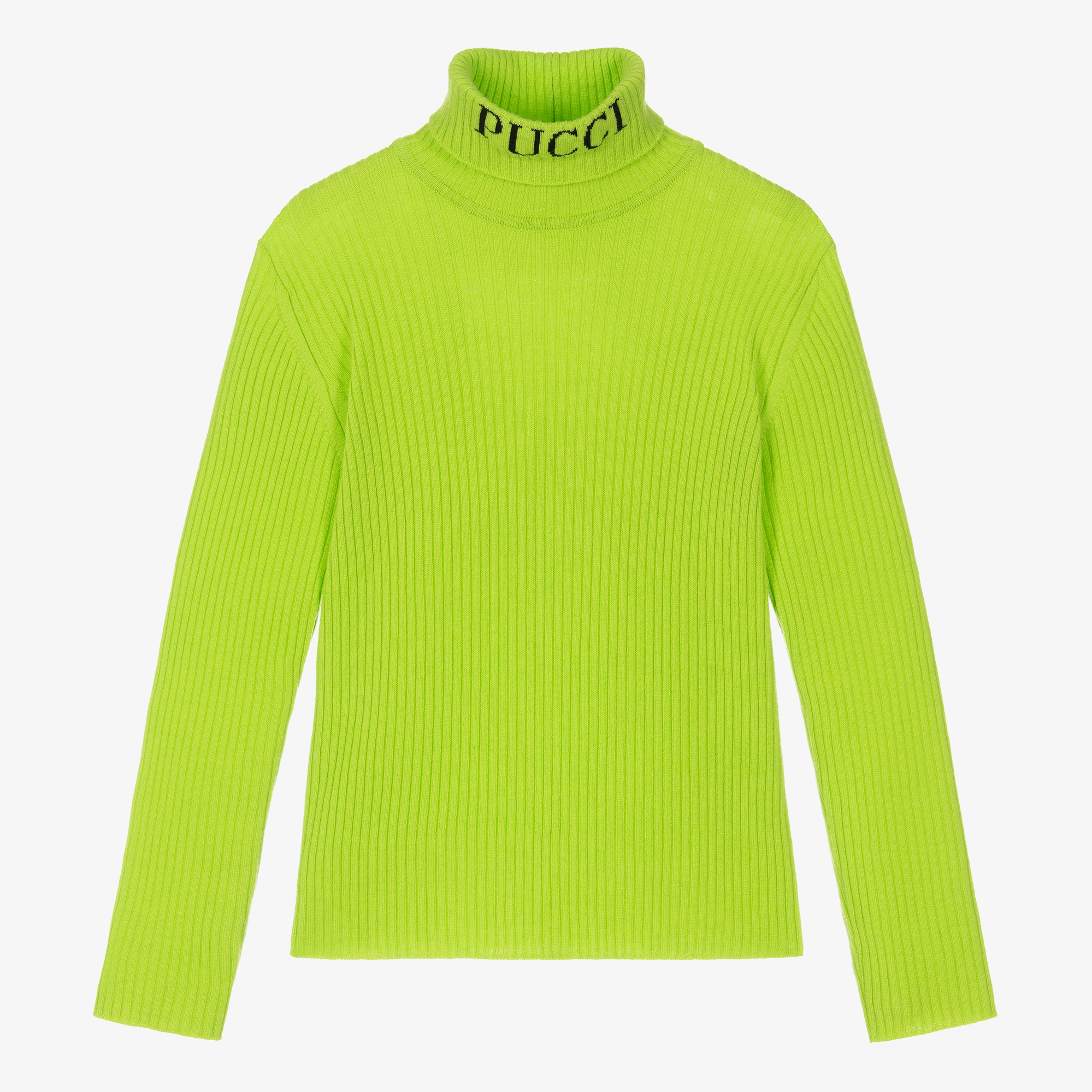 PUCCI Teen Girls Lime Green Wool Sweater Childrensalon Outlet