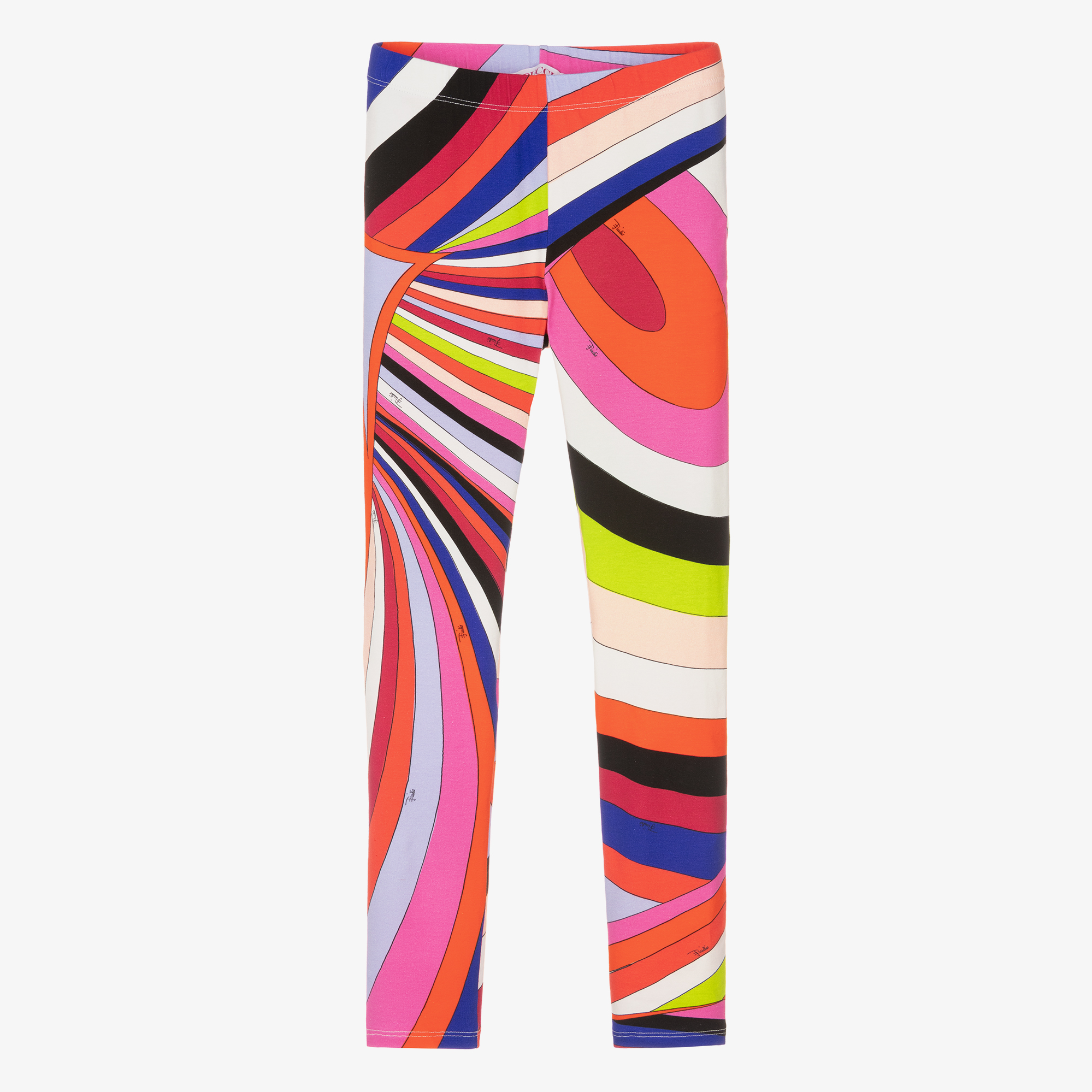 PUCCI - Teen Girls Green Cotton Iride Print Leggings