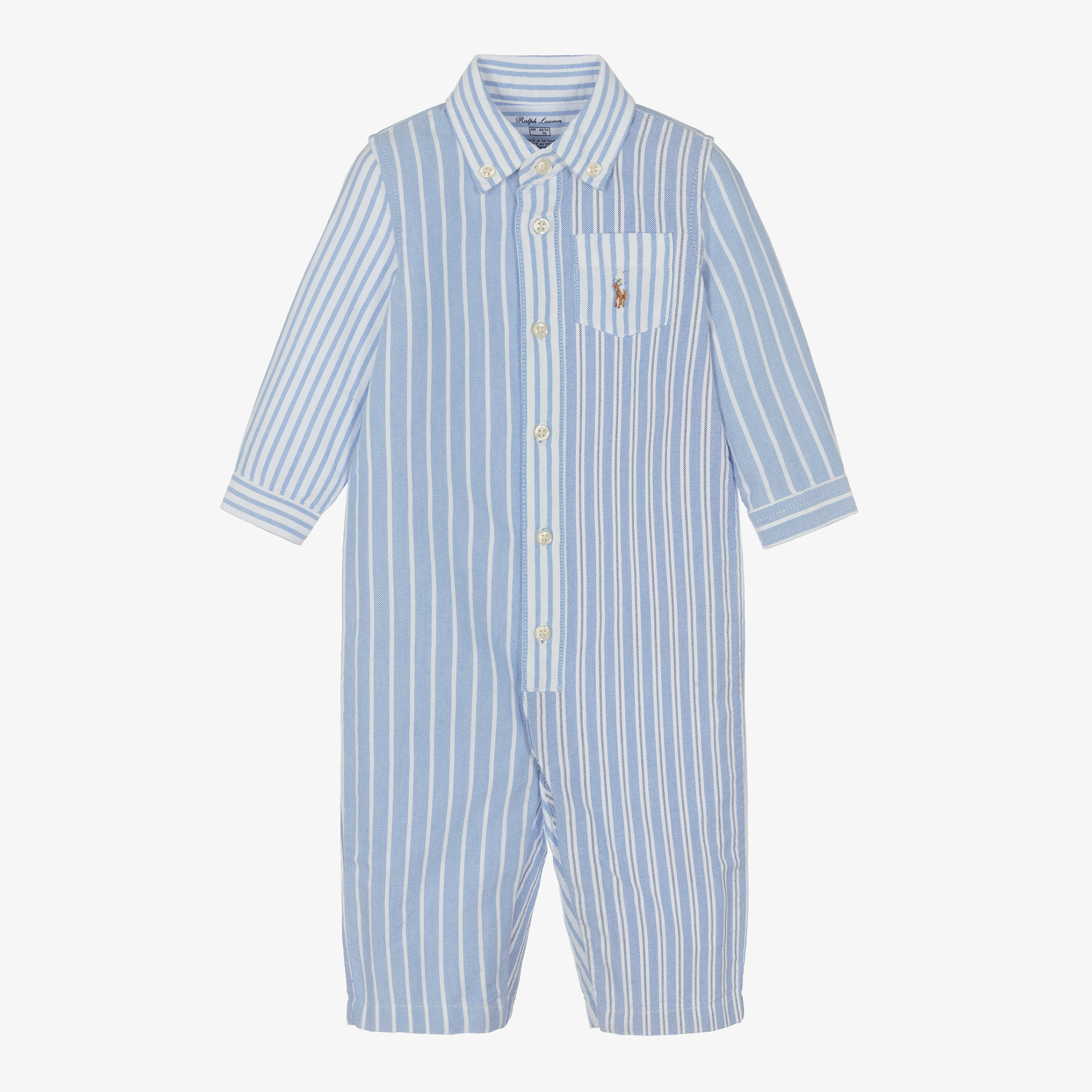 Buy Ralph Lauren Striped Shortall Onesie 12 month