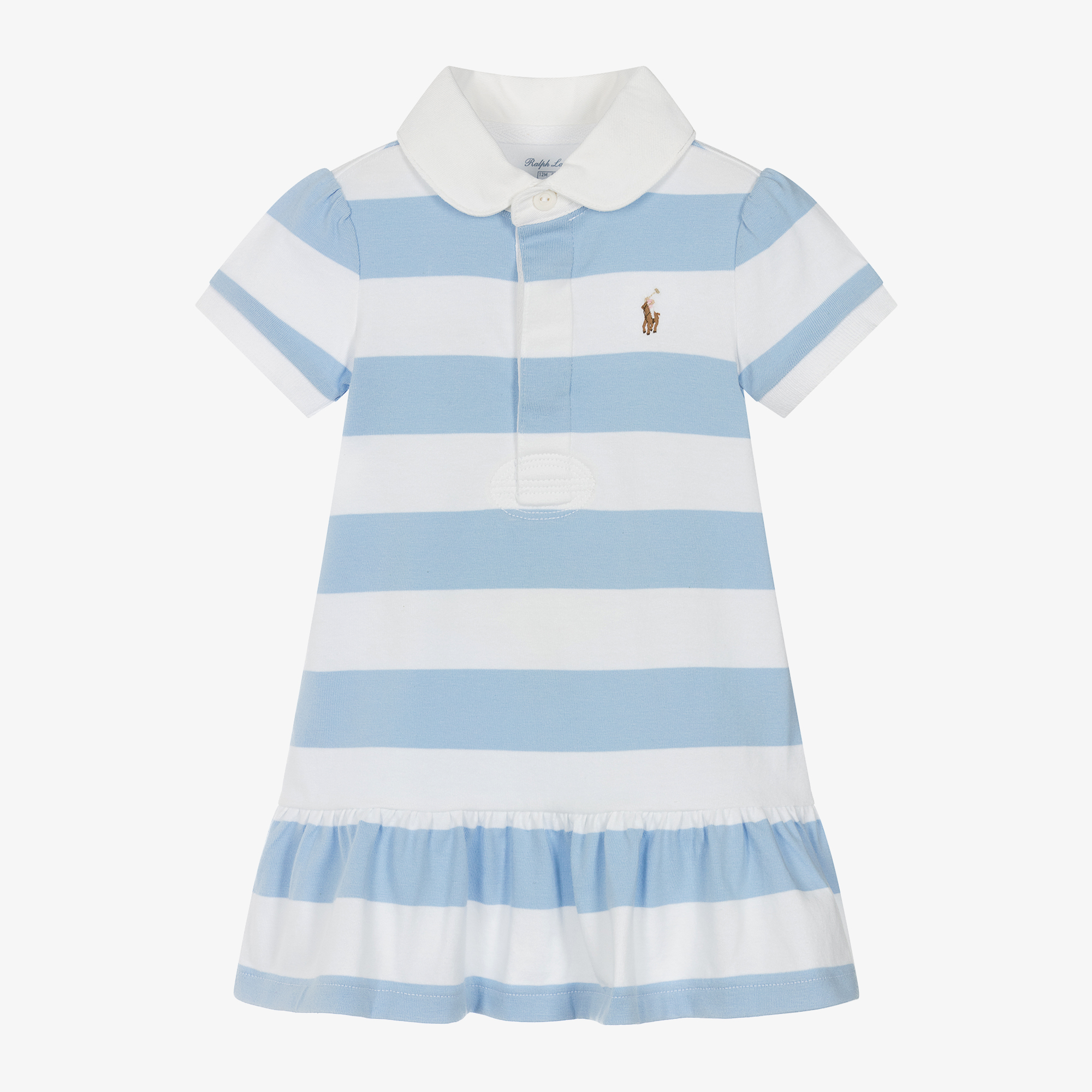 Light blue striped polo dress hotsell