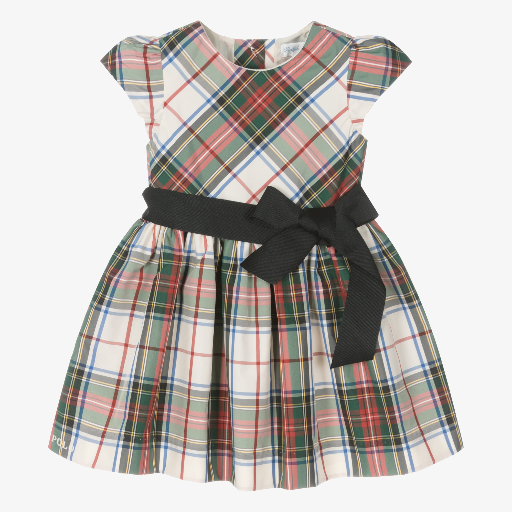 Green tartan baby dress best sale