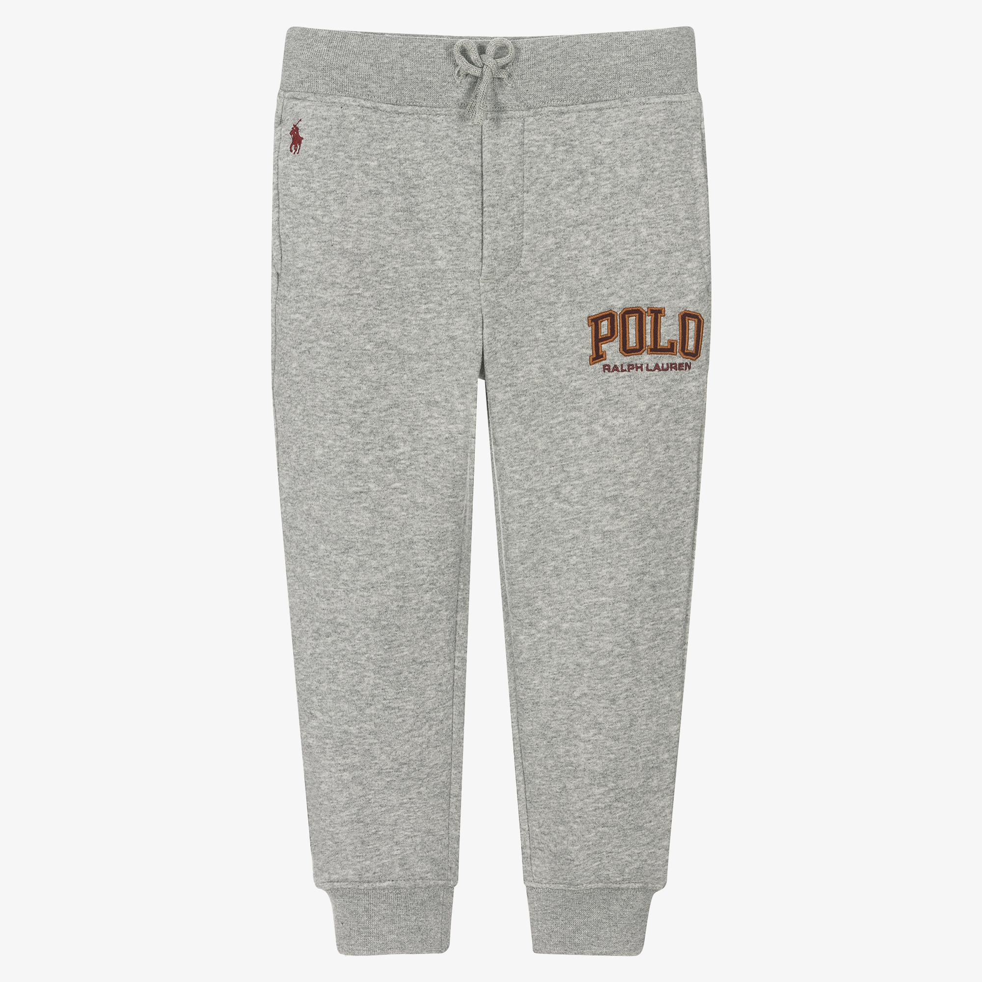 Ralph Lauren Boys Grey Marl Cotton Joggers Childrensalon Outlet