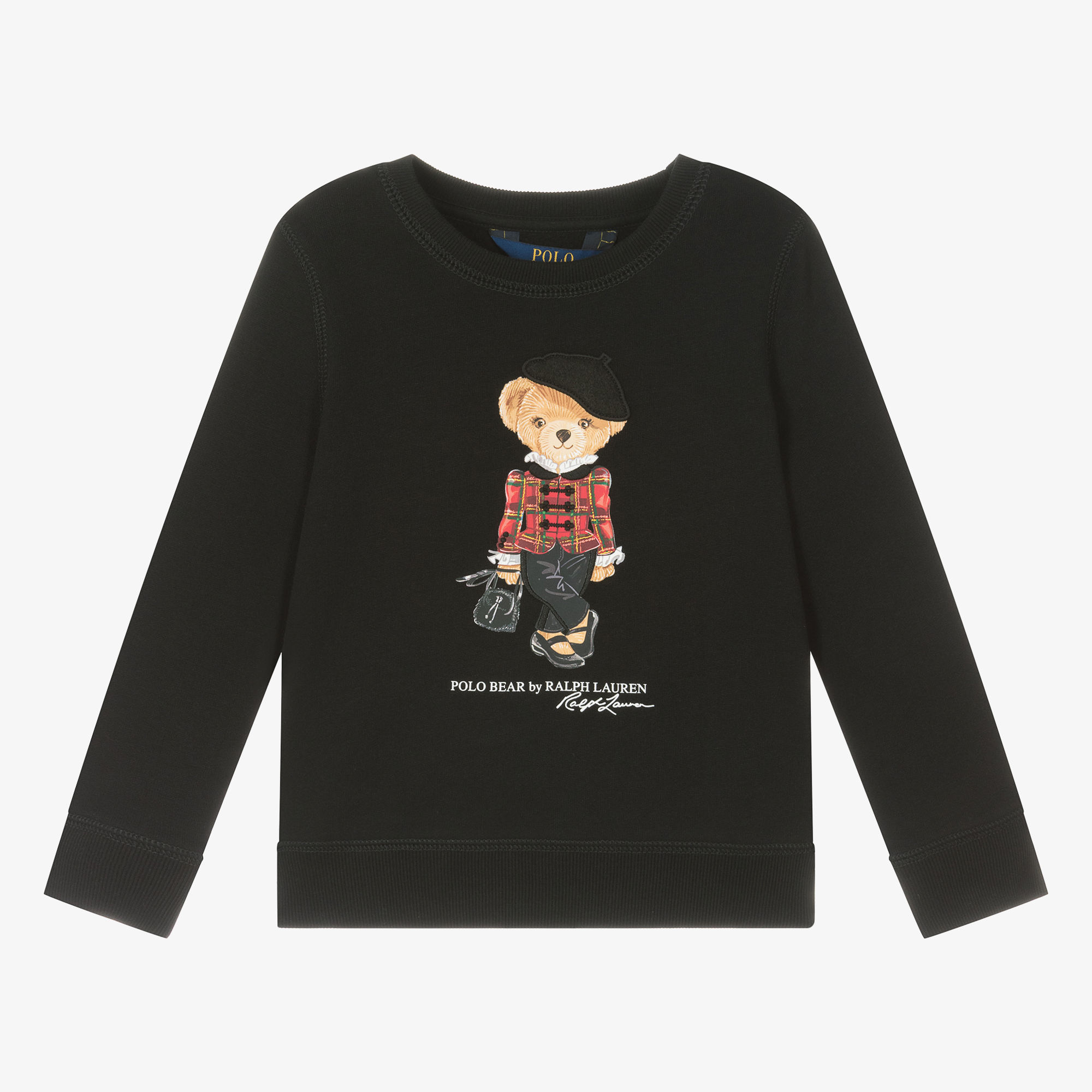 Ralph Lauren Kids Polo Bear cotton jumper - Black