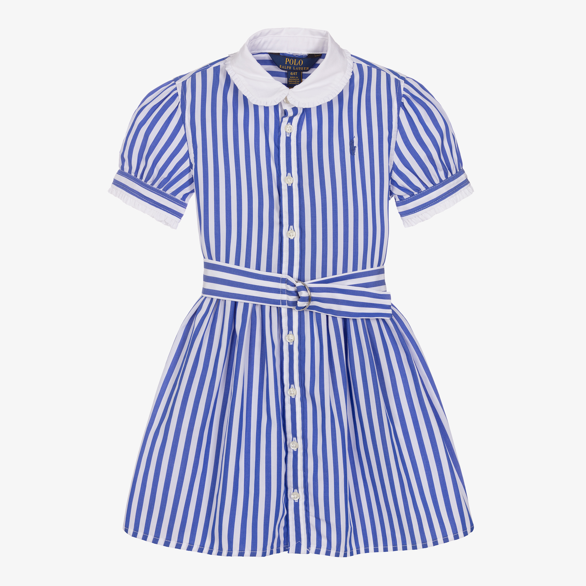 Blue and white hot sale striped polo dress