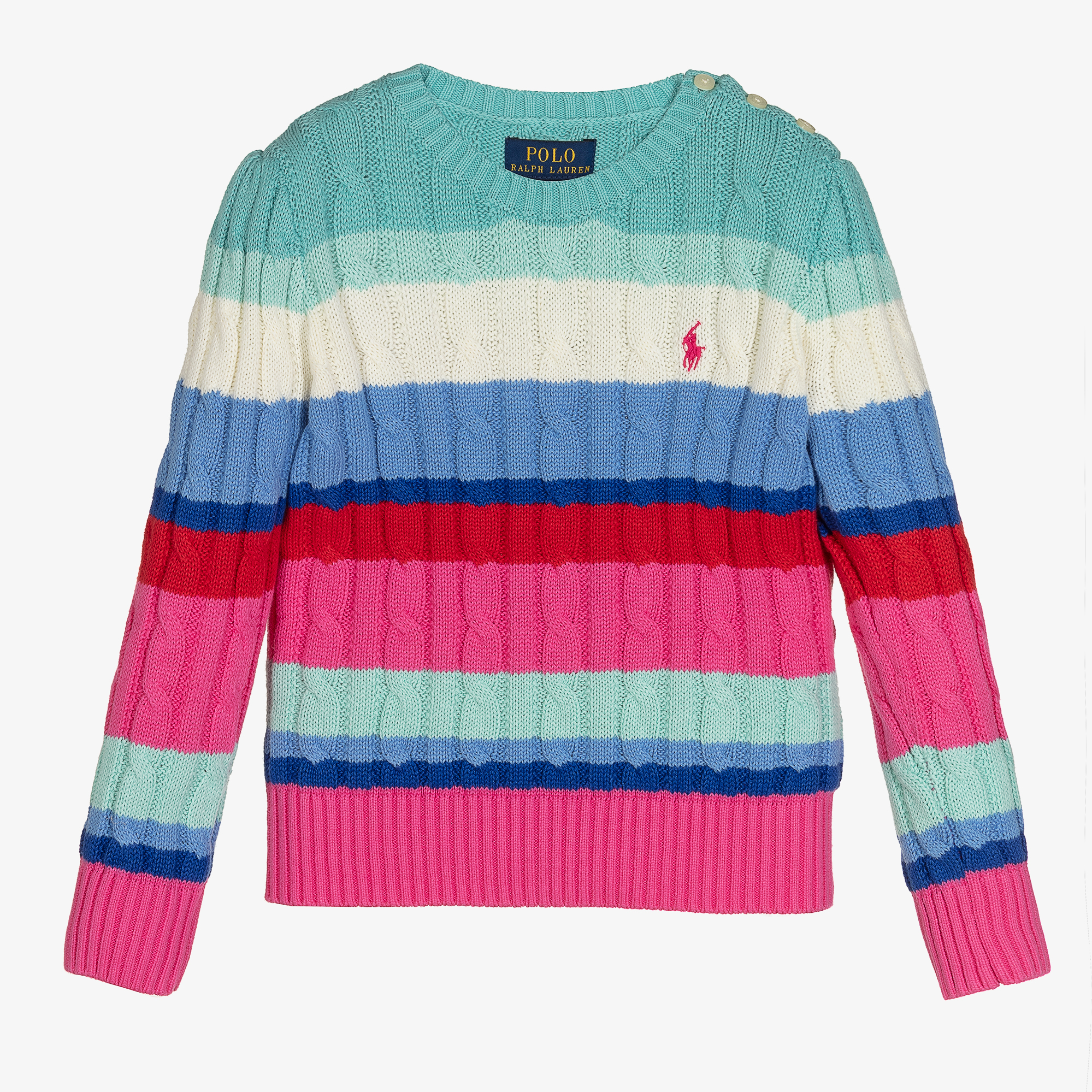 Ralph Lauren on X: Bright colors. Playful pairs. Style our iconic  cable-knit sweater over a contrasting-colored button-down to create a  quintessential #PoloRLStyle ensemble. Shop the Polo Ralph Lauren Heritage  Icons collection