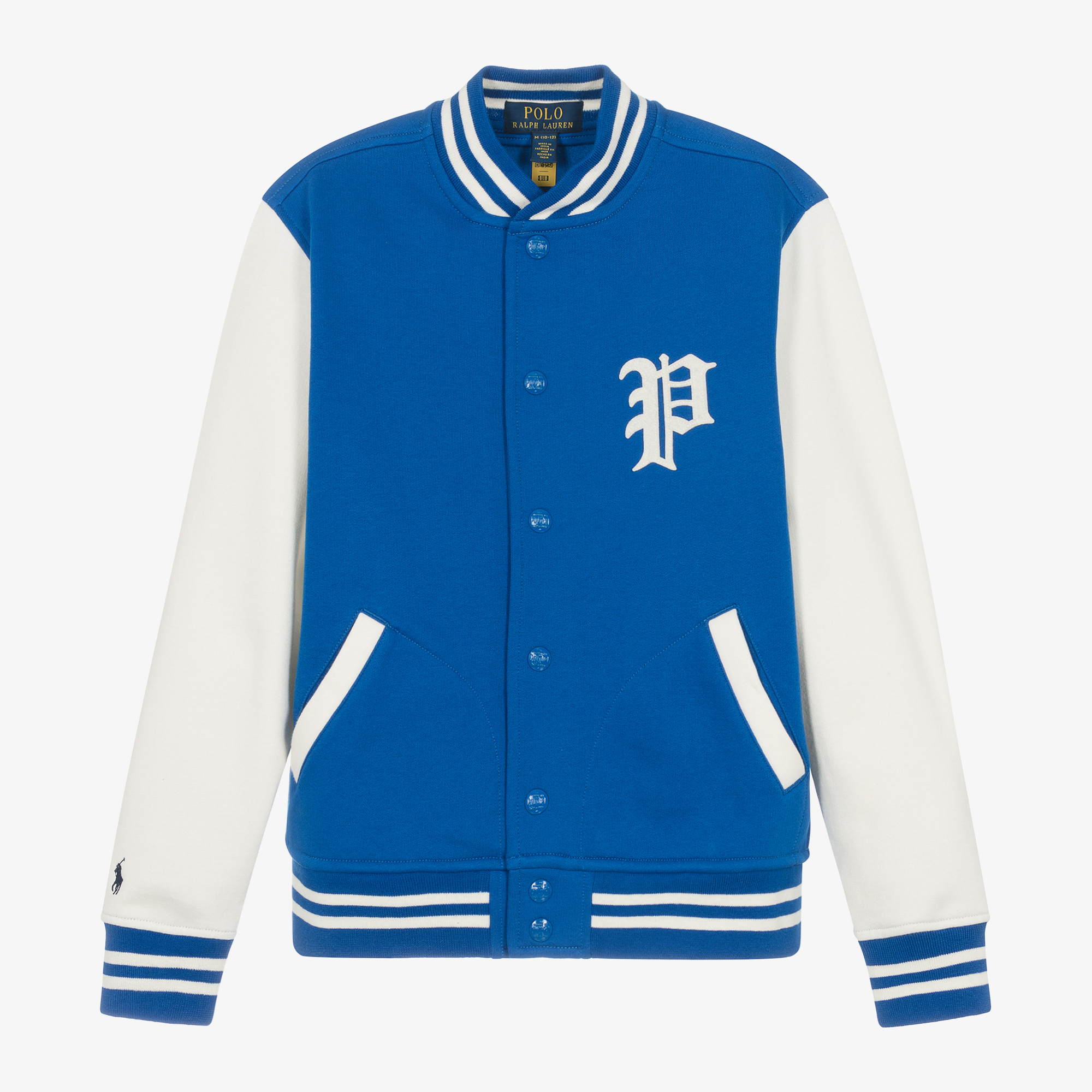 Ralph Lauren Teen Boys Blue Cotton Baseball Jacket