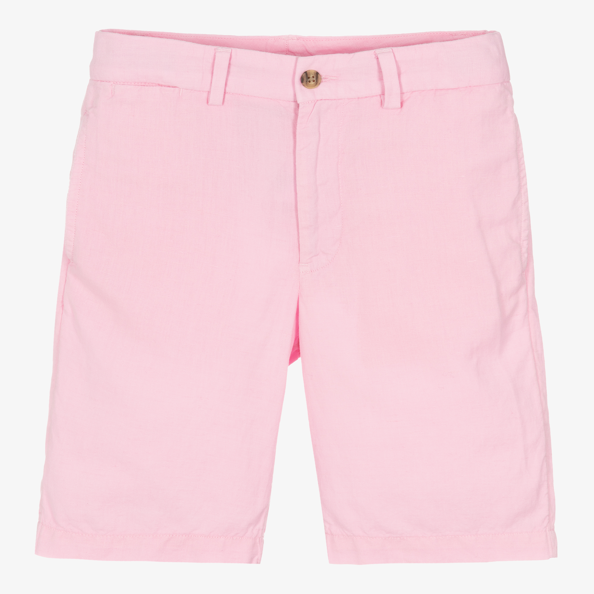 Ralph Lauren Teen Boys Pink Linen Cotton Shorts Childrensalon Outlet