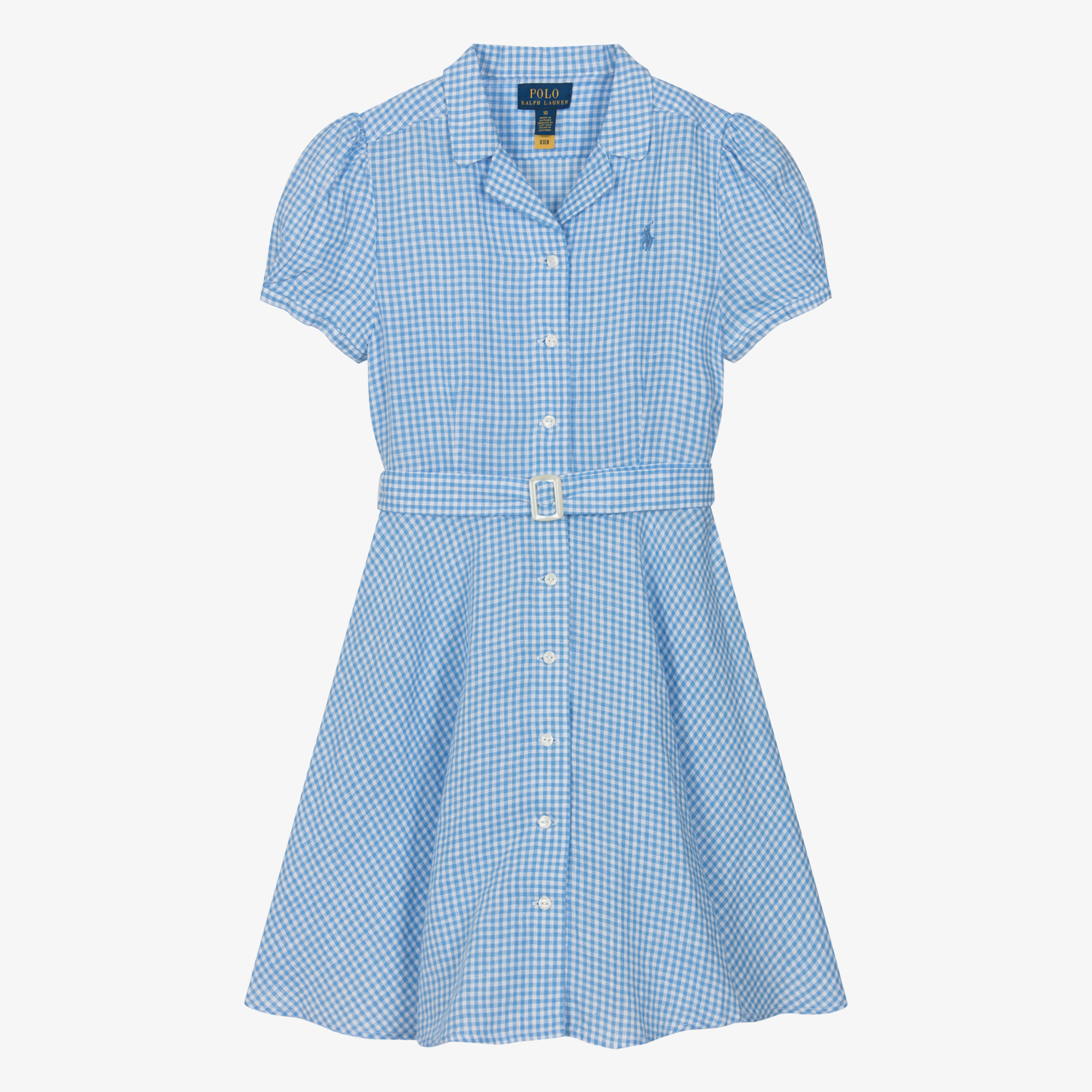 Ladies blue gingham dress hotsell