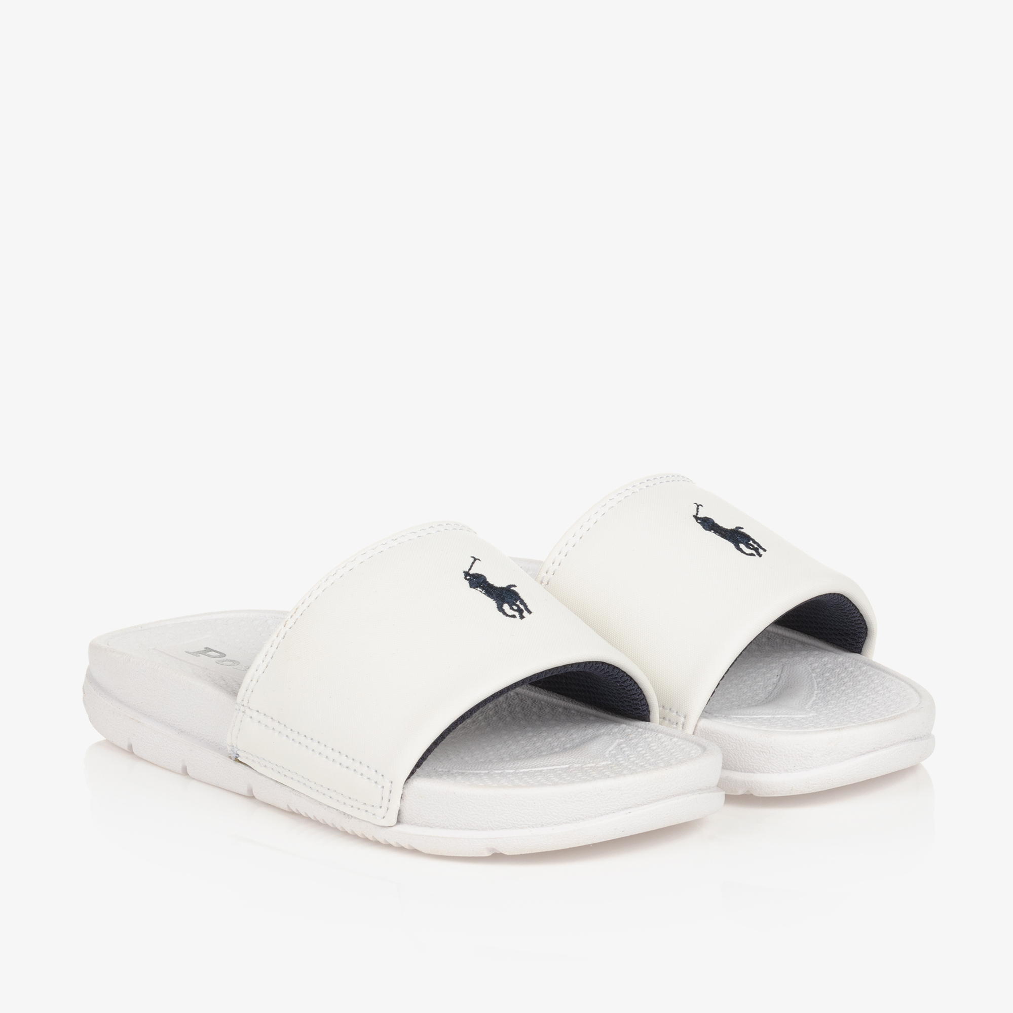 Ralph lauren rodwell sliders white best sale