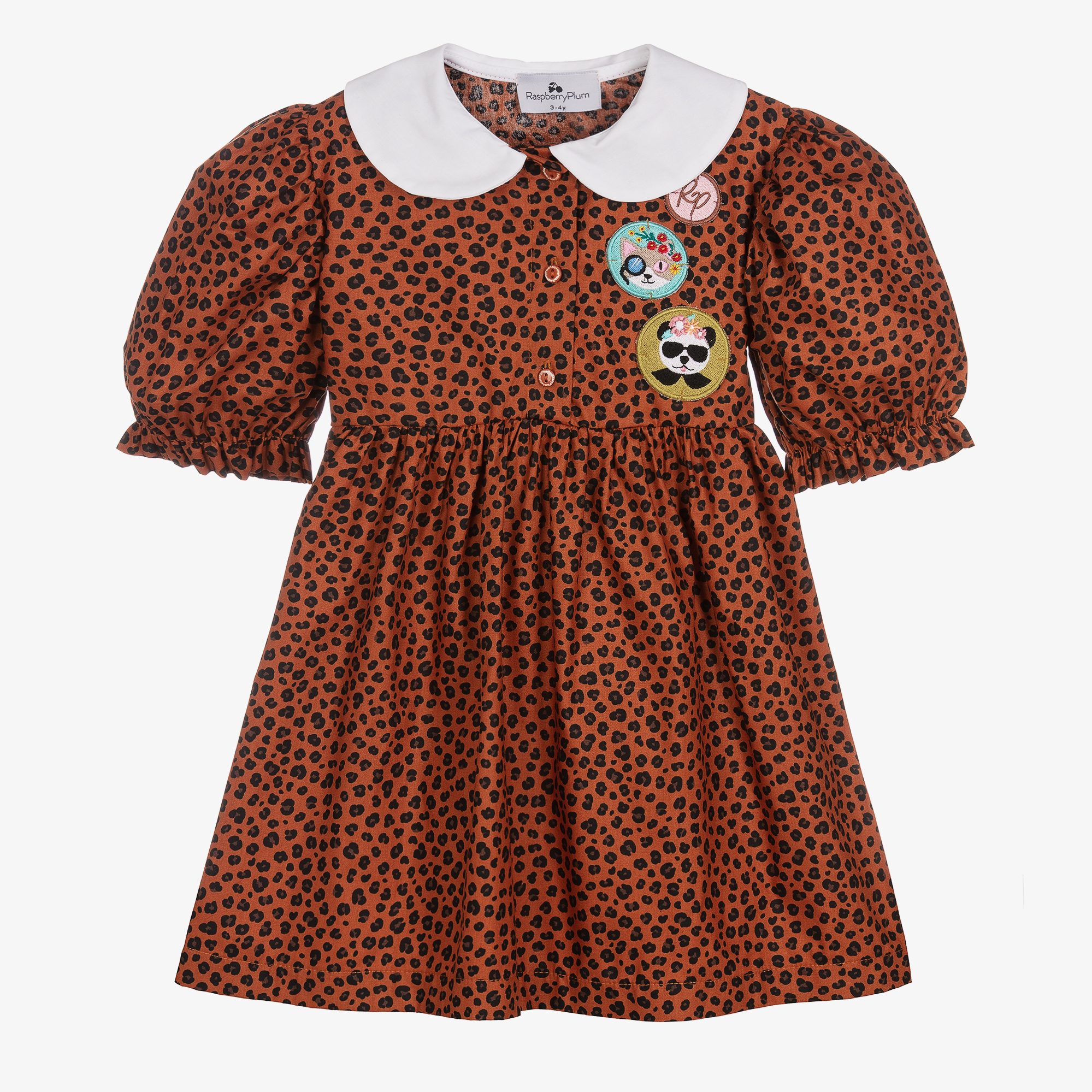 Rust animal print outlet dress