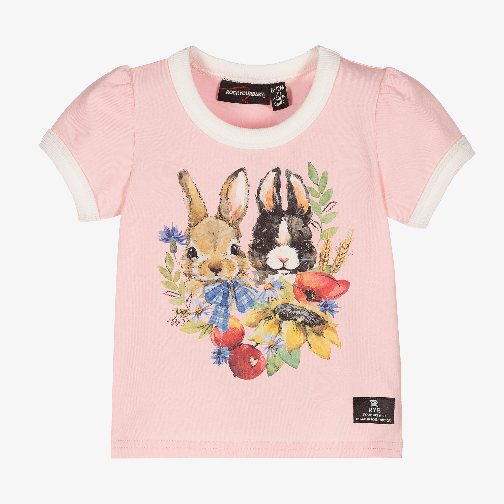 Rock Your Baby - Baby Girls Pink Cotton Unicorn T-Shirt