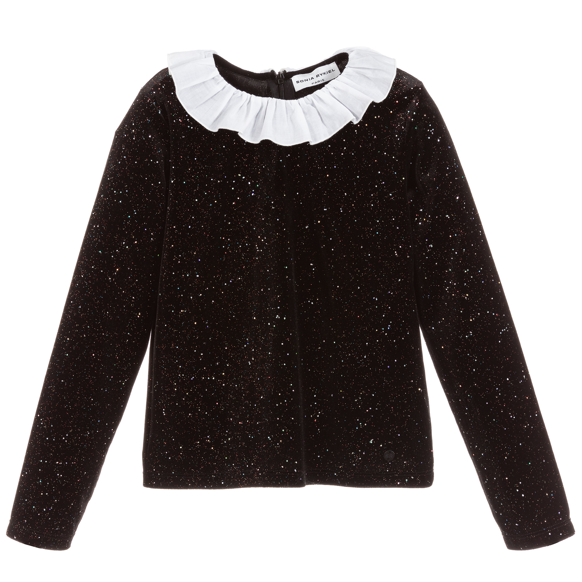 Sonia Rykiel Paris Glittery Black Velour Top