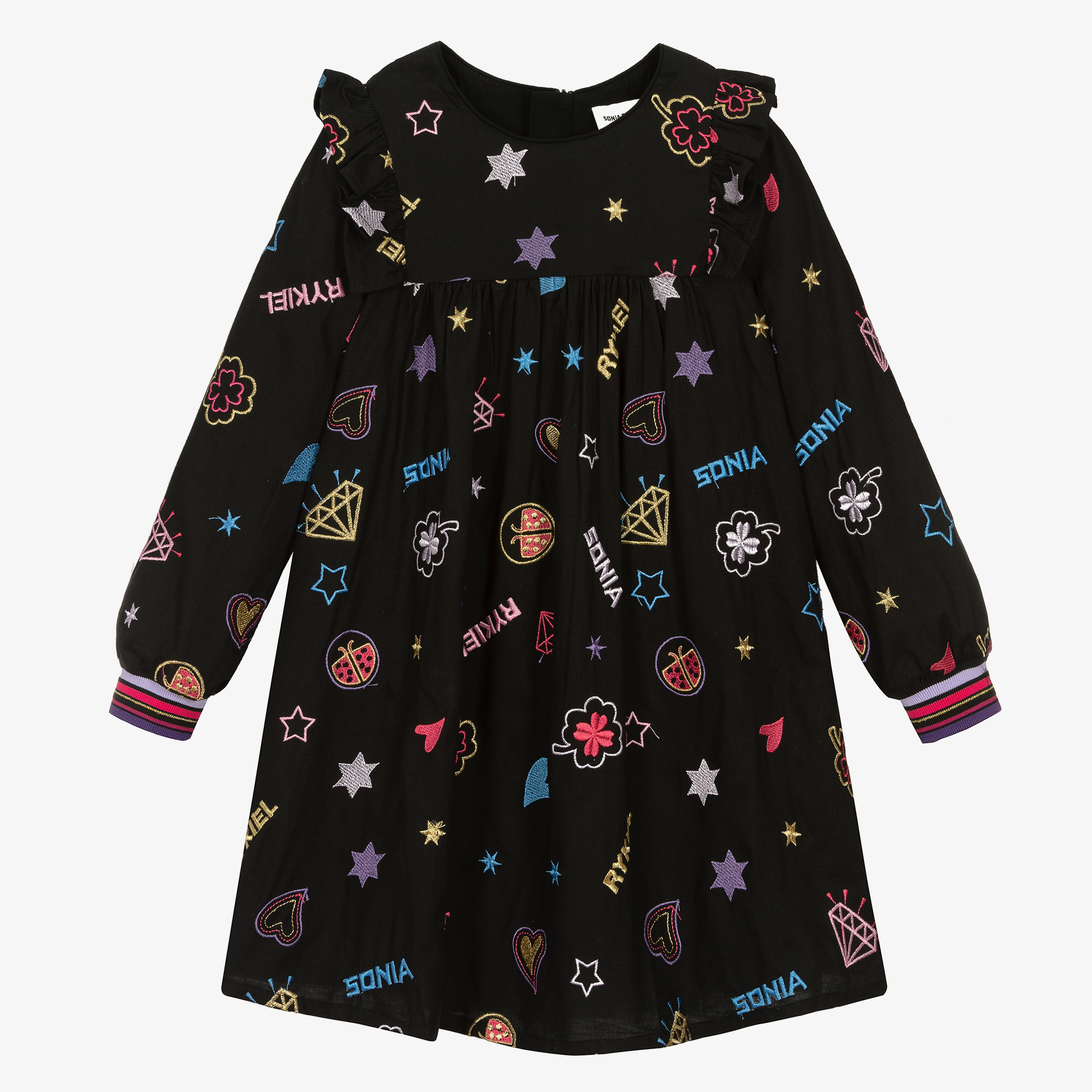 Sonia Rykiel Paris Teen Girls Black Stars & Charms Dress