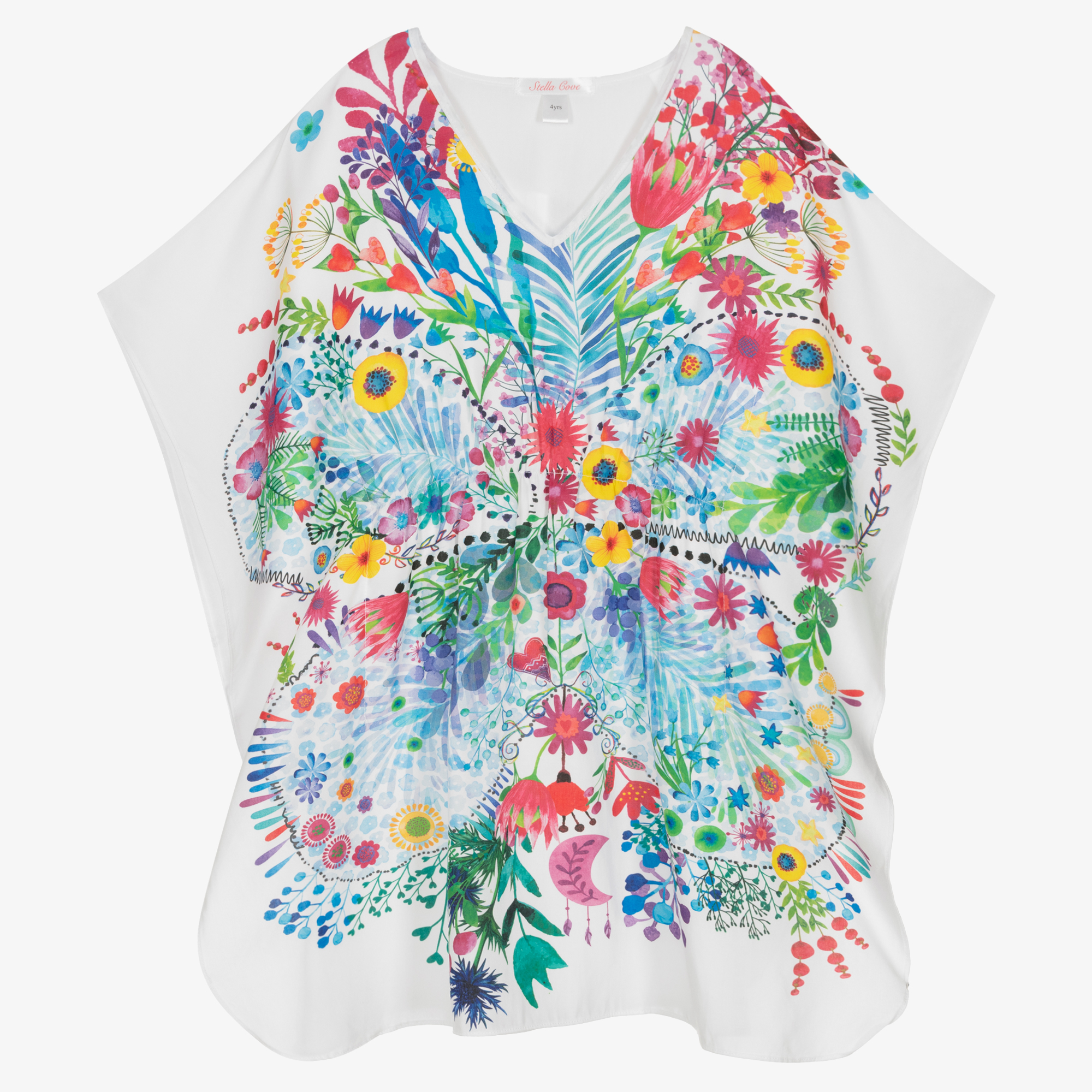 Stella Cove - Weißer Teen Kaftan mit Wildblumen | Childrensalon Outlet