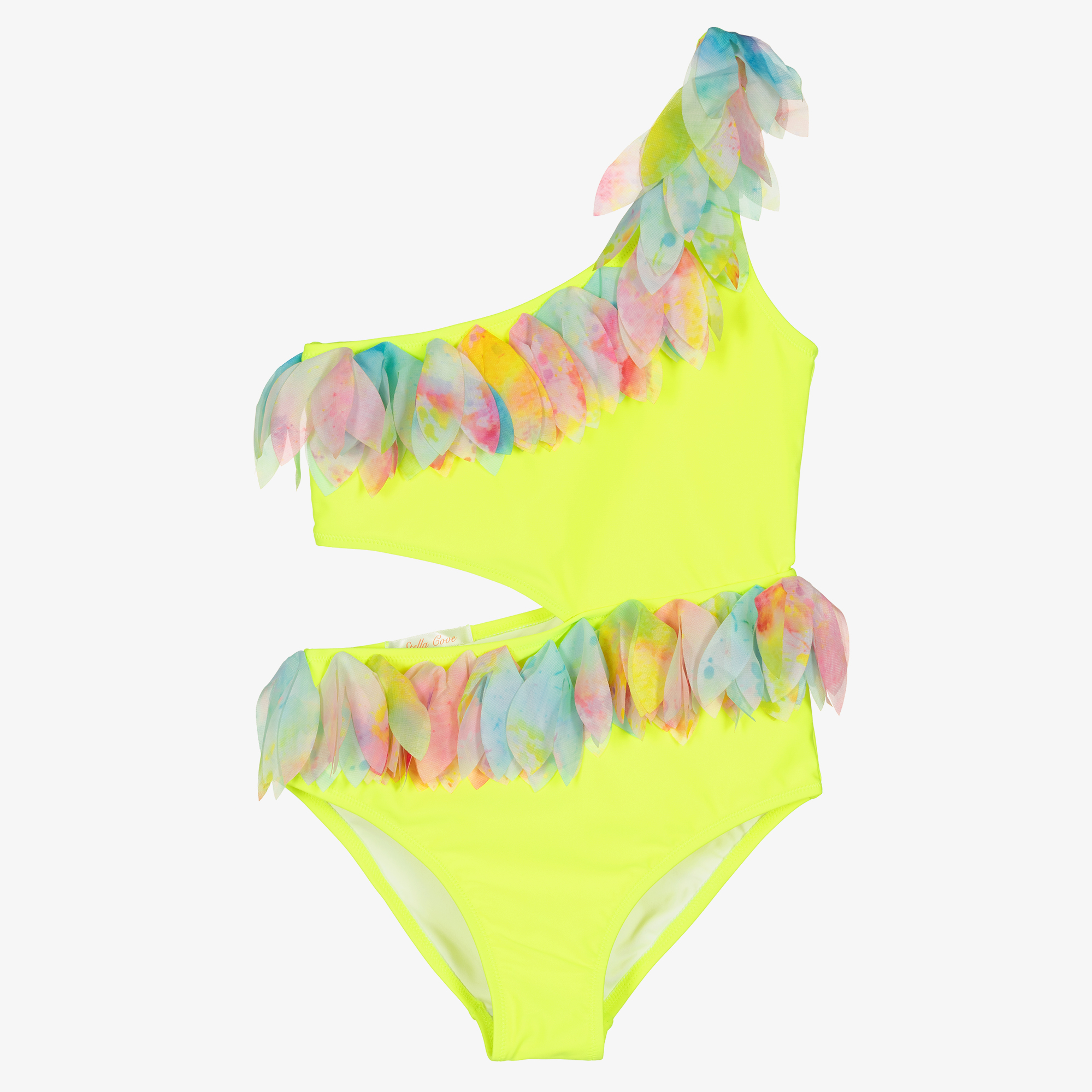 Stella Cove - Teen Girls Pink Rainbow Petal Bikini