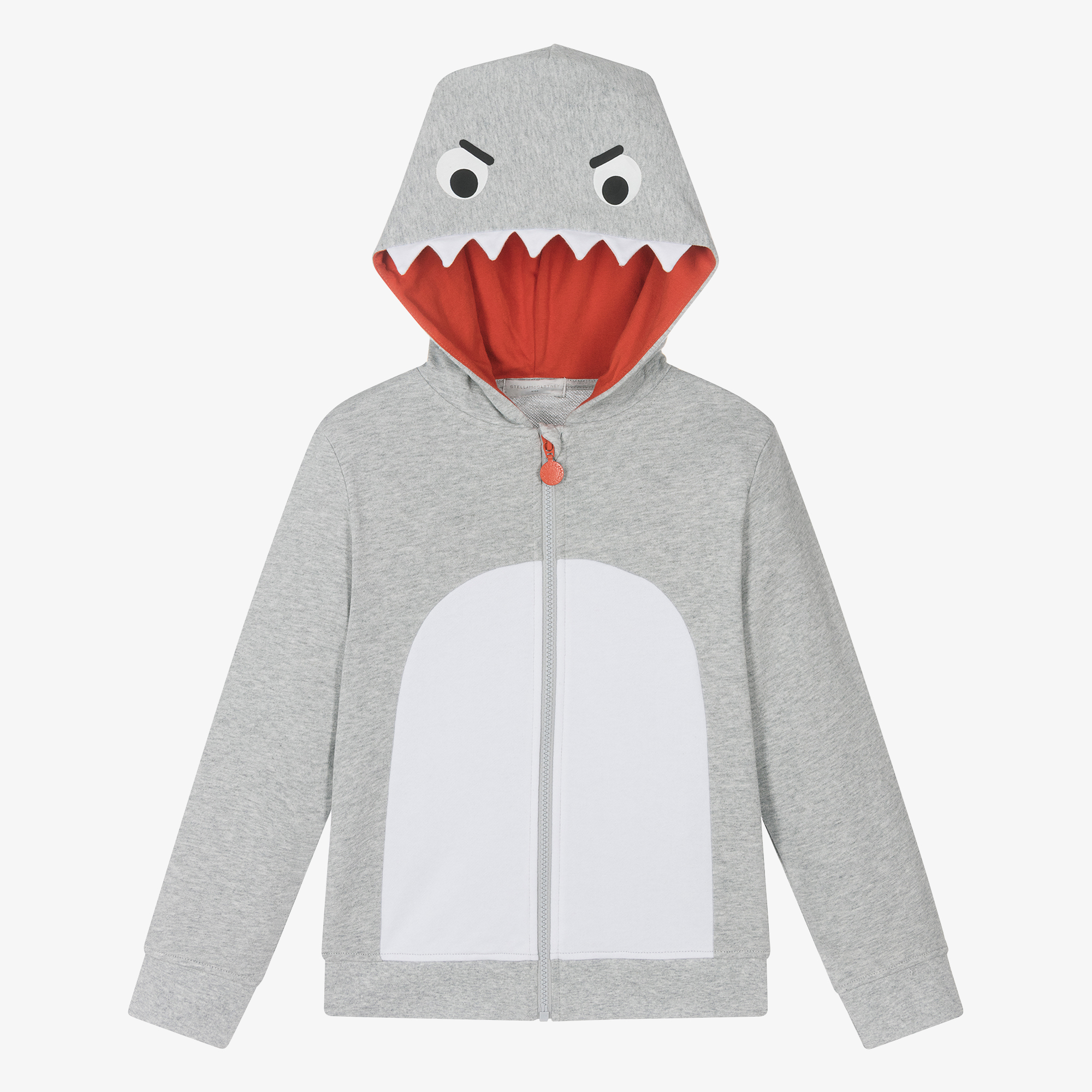 Stella McCartney Kids Boys Grey Shark Organic Cotton Hoodie