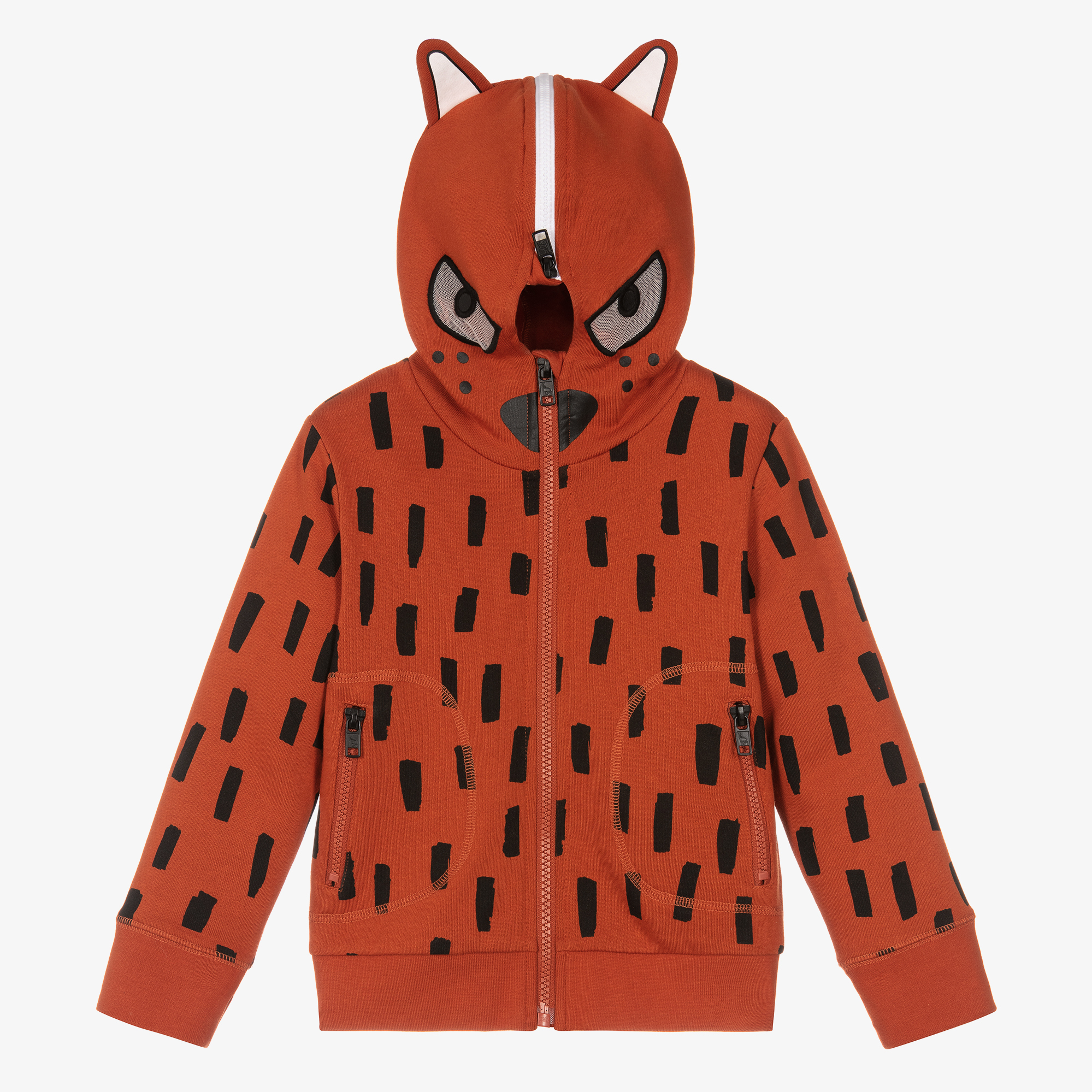 Orange fox clearance hoodie