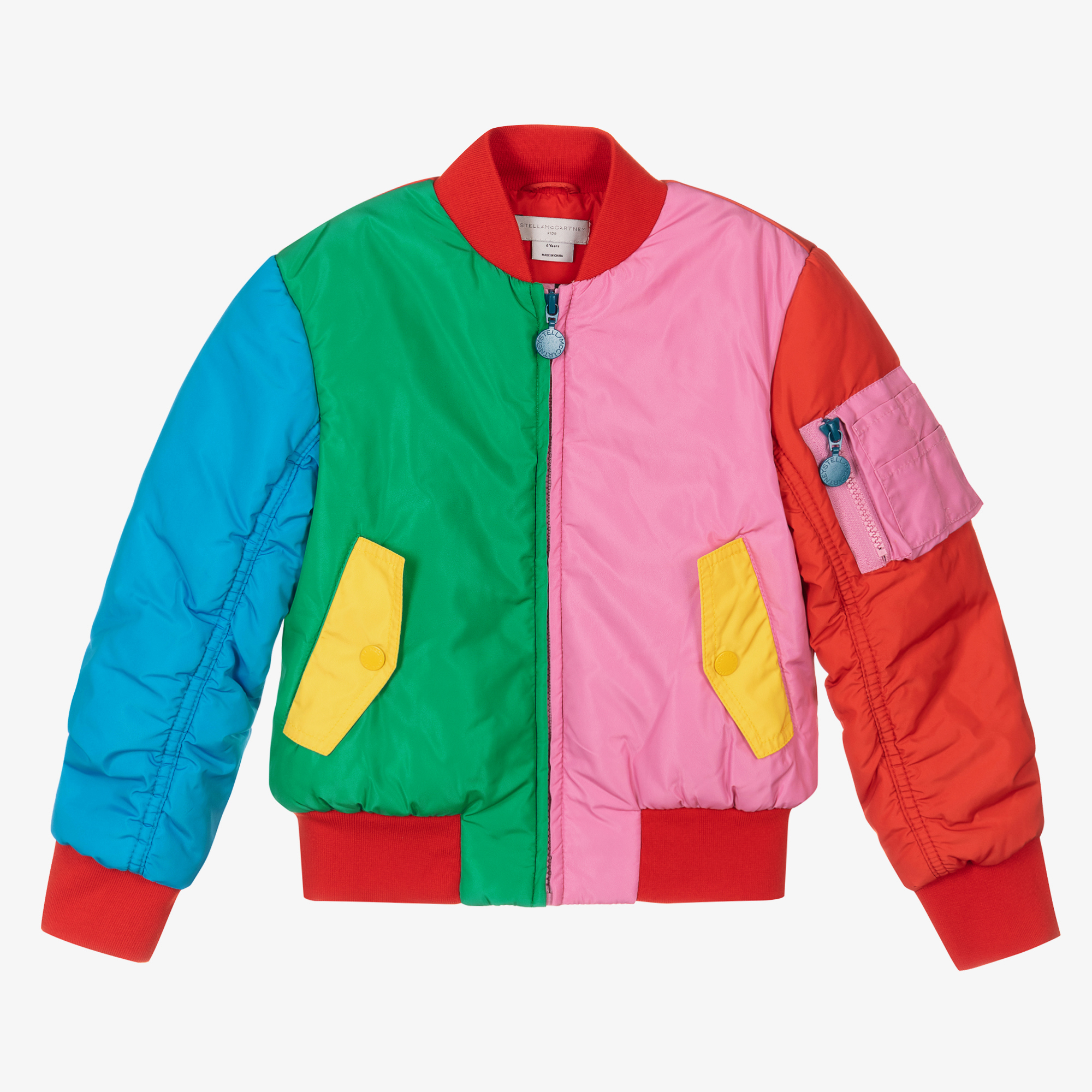 Colour block bomber jacket hotsell