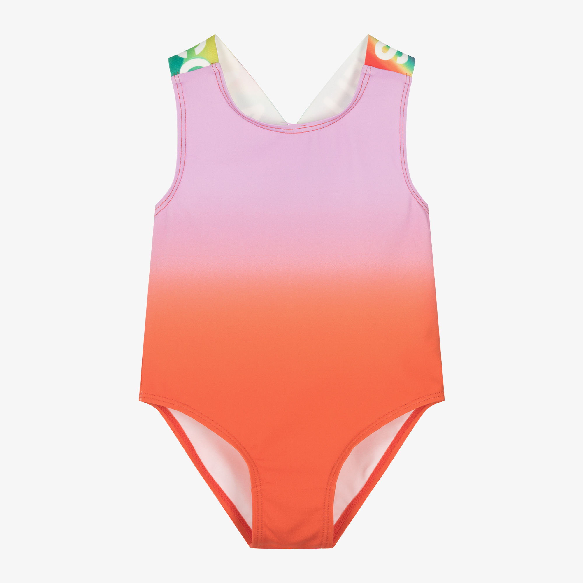 Stella McCartney Kids Girls Pink Red Swimsuit UPF50