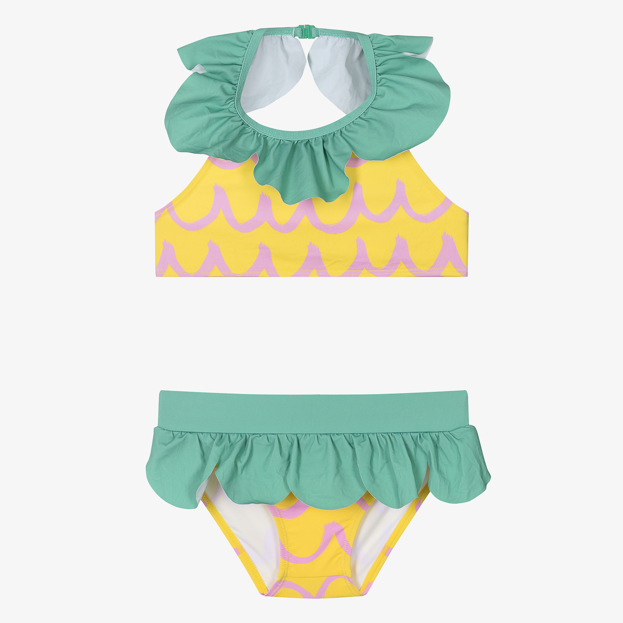 Stella McCartney Kids Girls Yellow Pineapple Bikini UPF 50