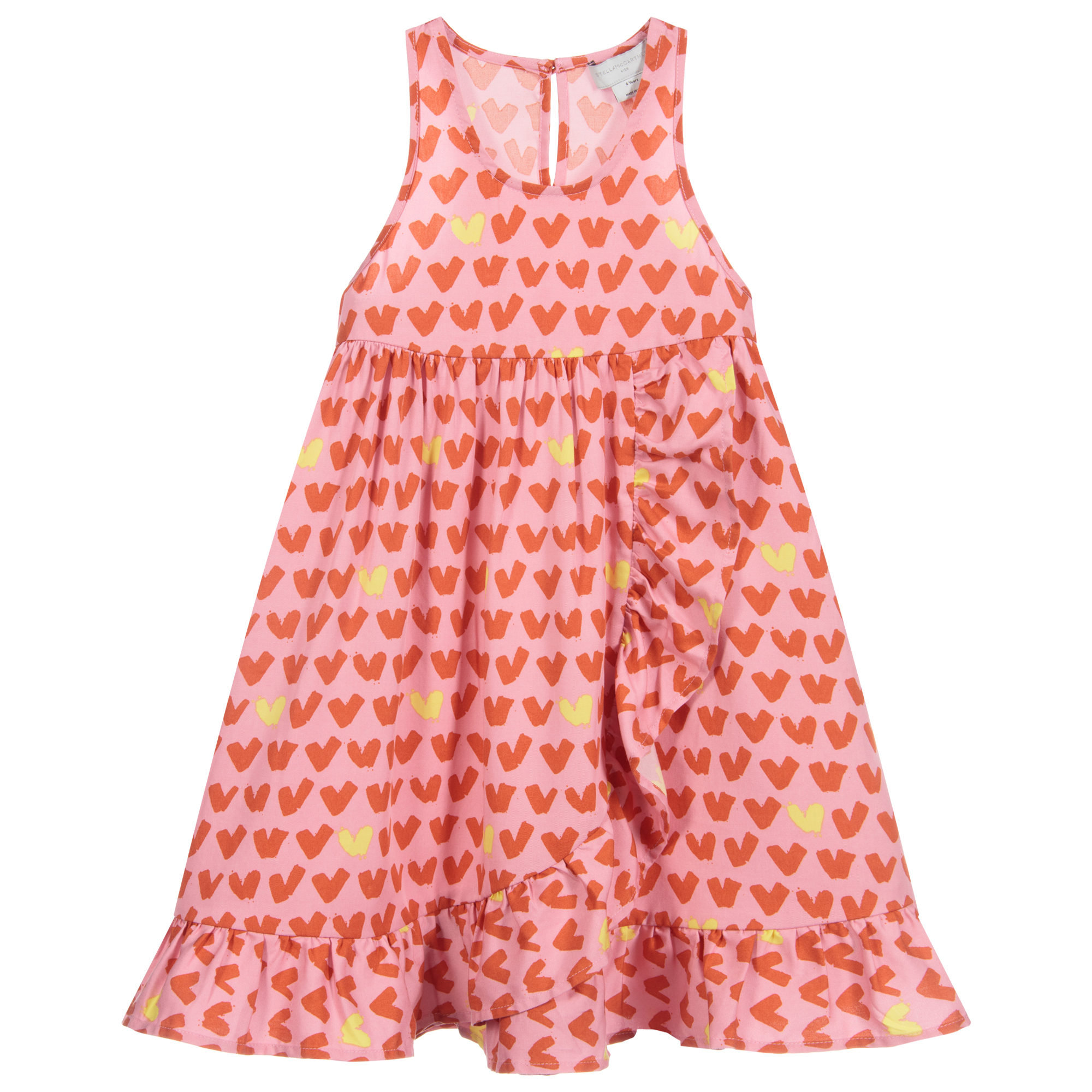 Stella McCartney Kids - Pink & Red Heart Viscose Dress | Childrensalon  Outlet