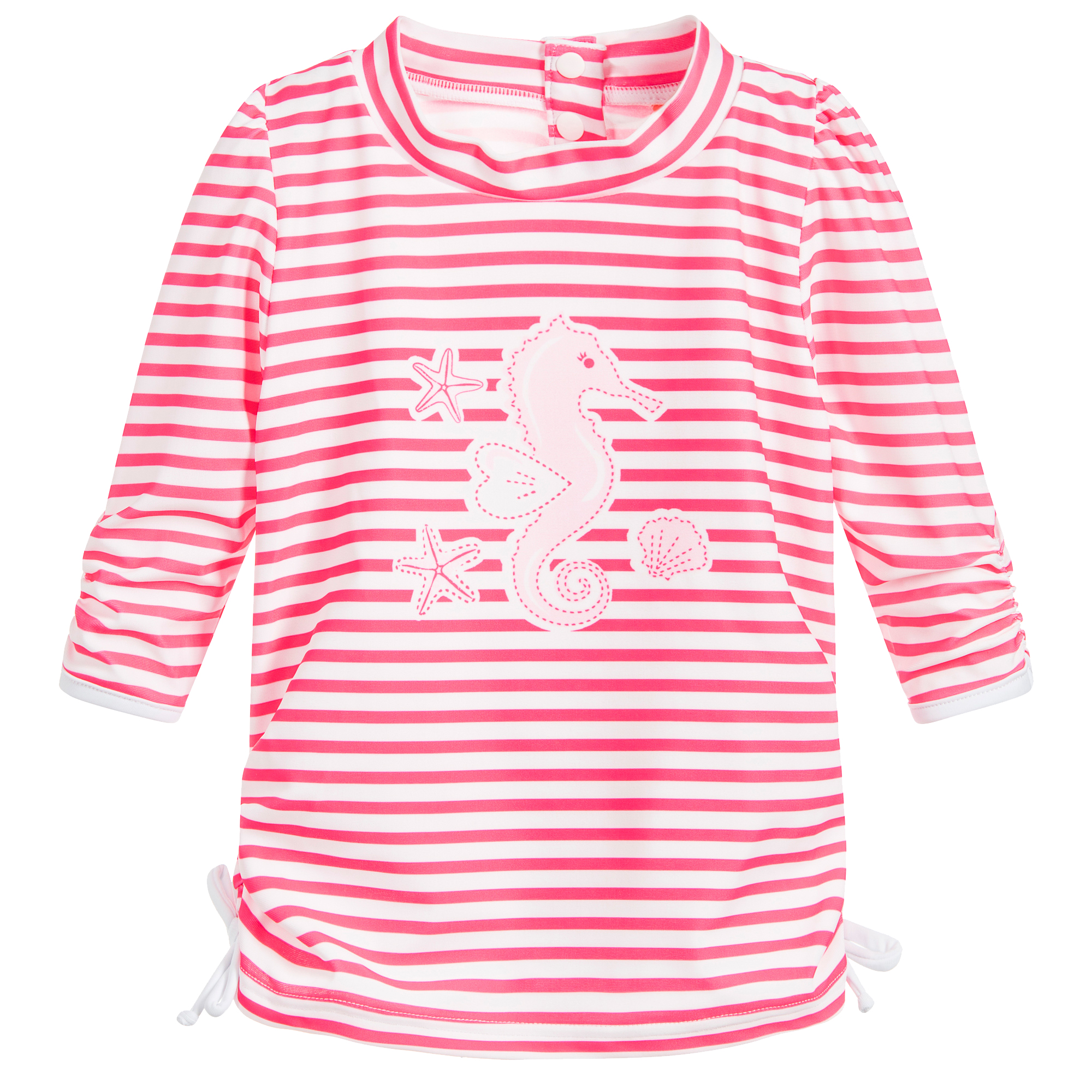 Light Pink Seahorse UPF50+ Sun Shirt, Kids