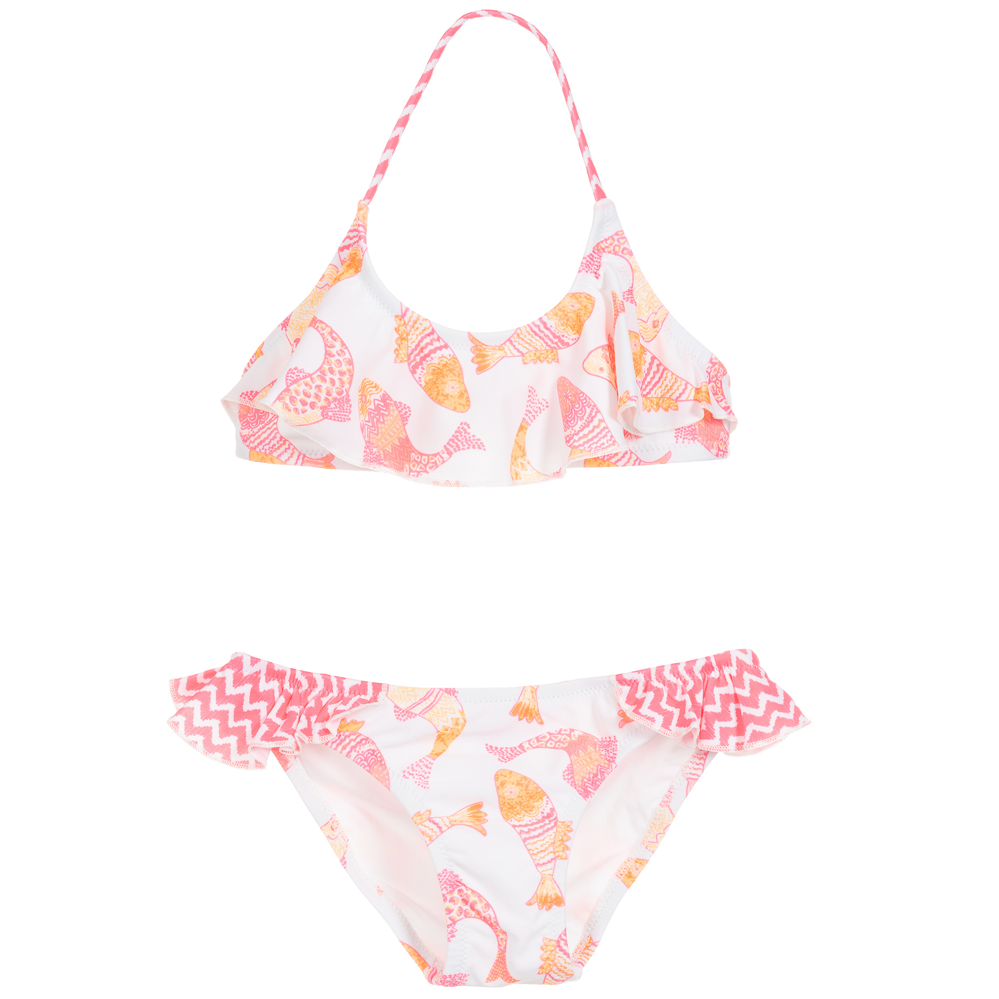 Sunuva - Teen Girls White & Pink Berries Bikini