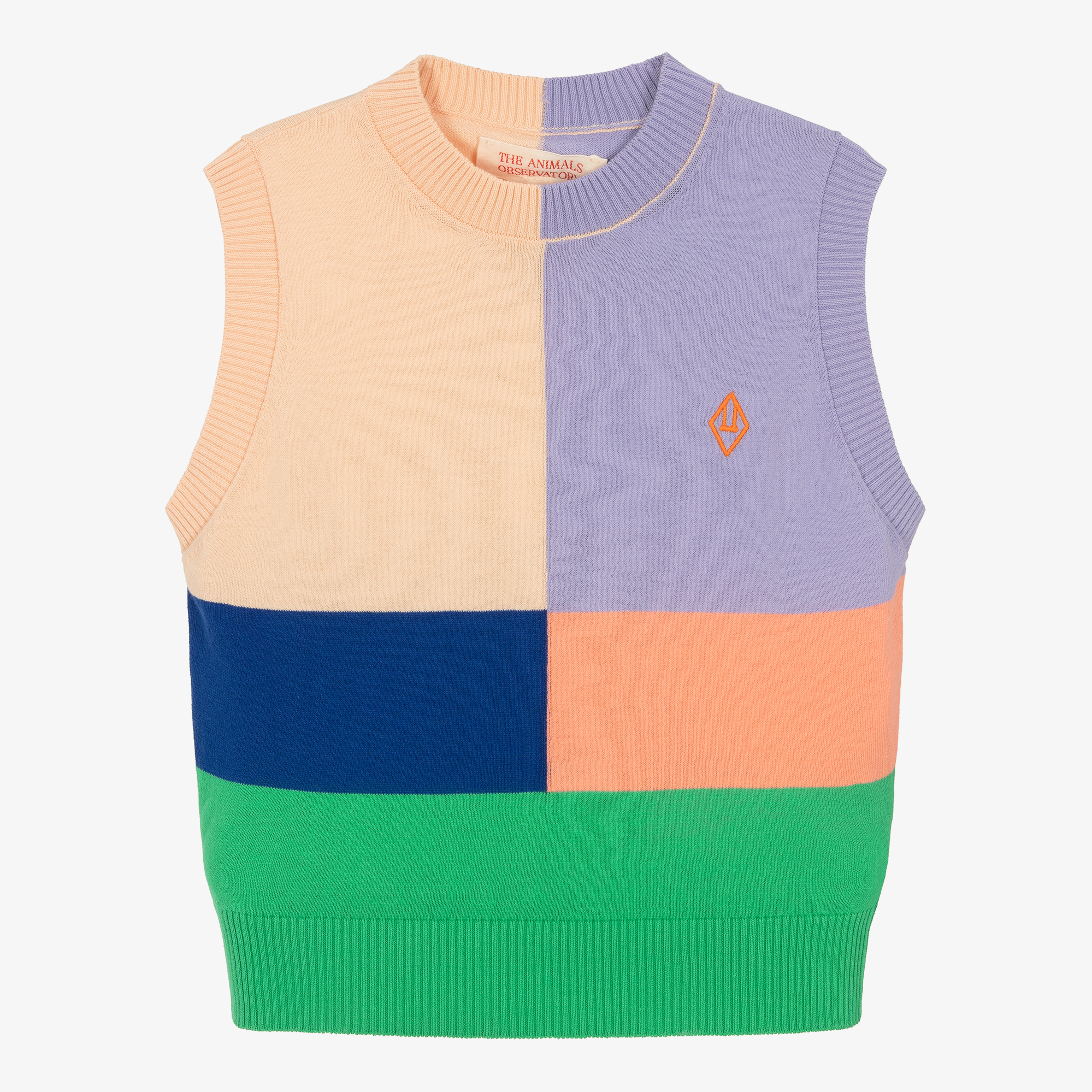 The Animals Observatory - Colour Block Knit Sweater Vest