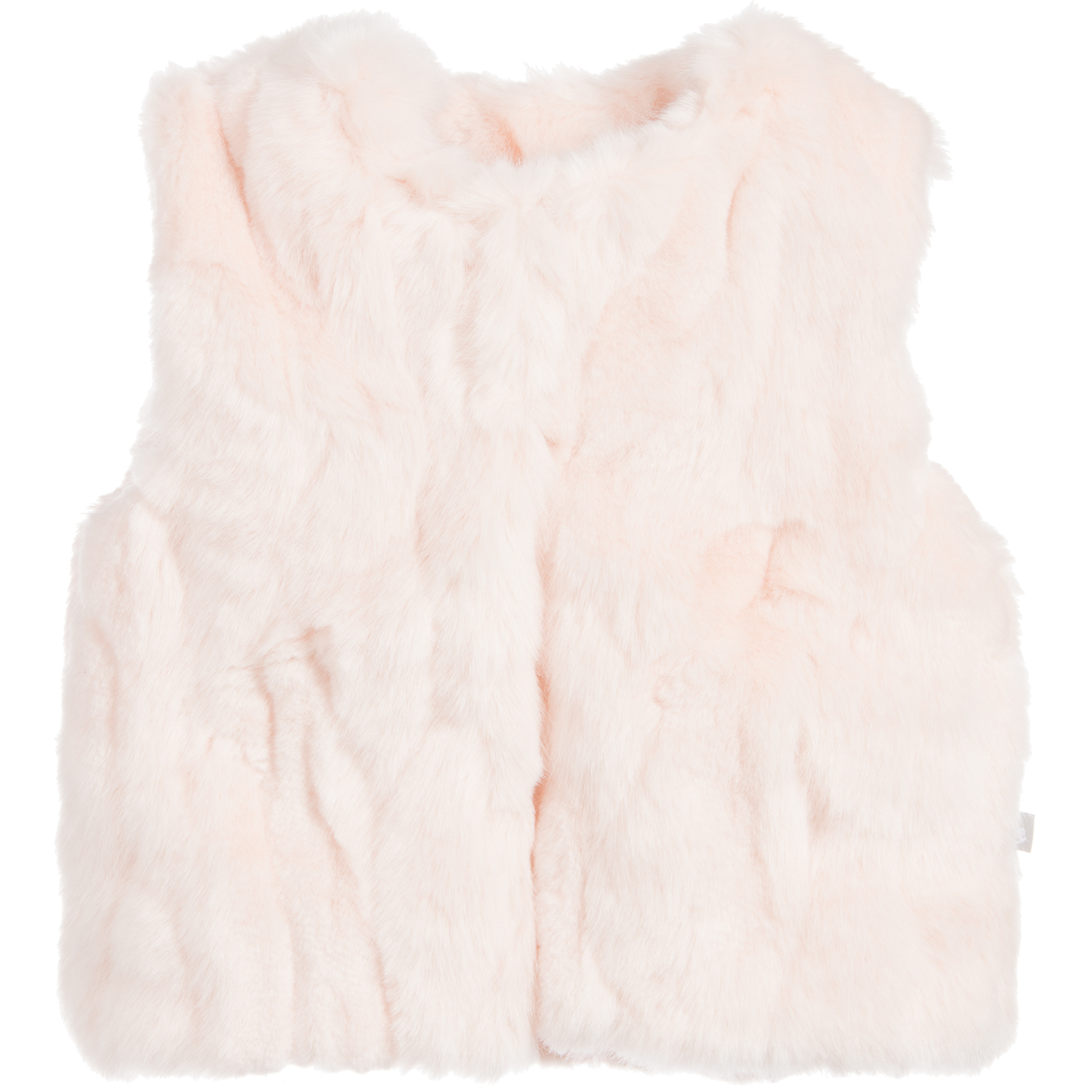 Girls pink 2025 fur gilet