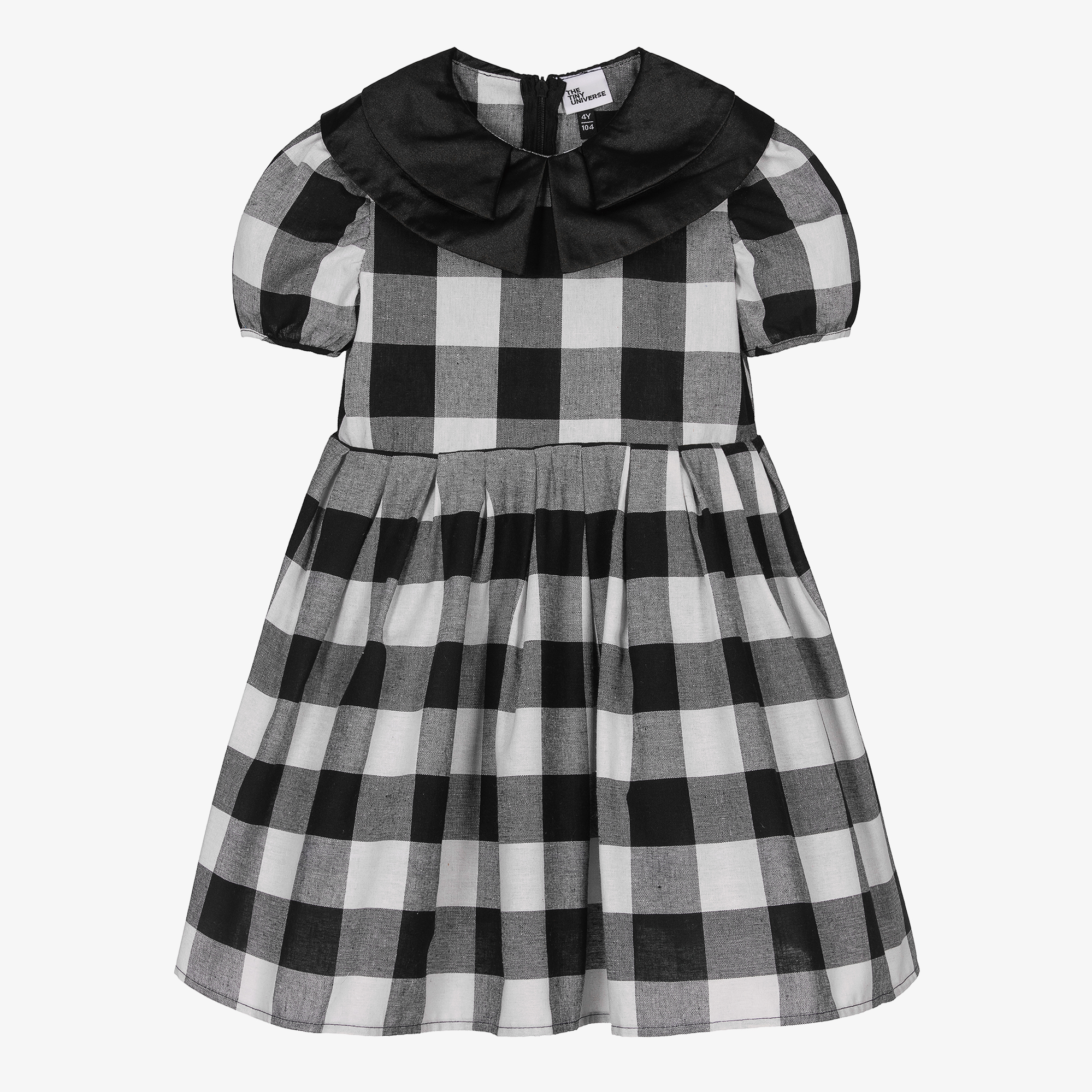 Black and best sale white check frock