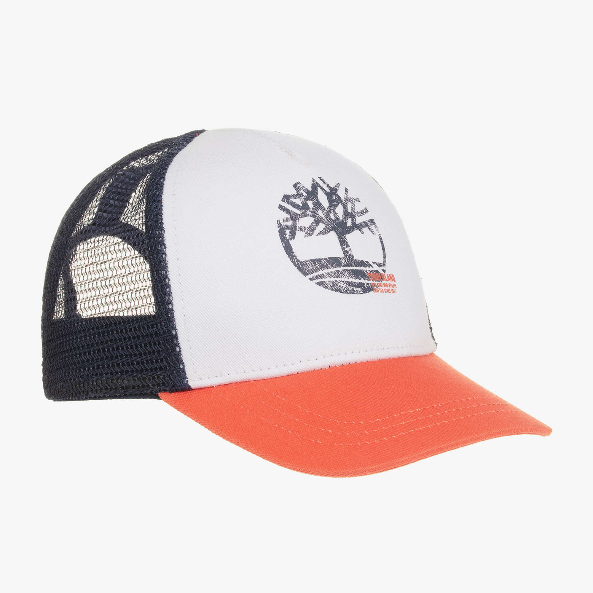 Timberland Boys White Cotton Mesh Back Tree Cap