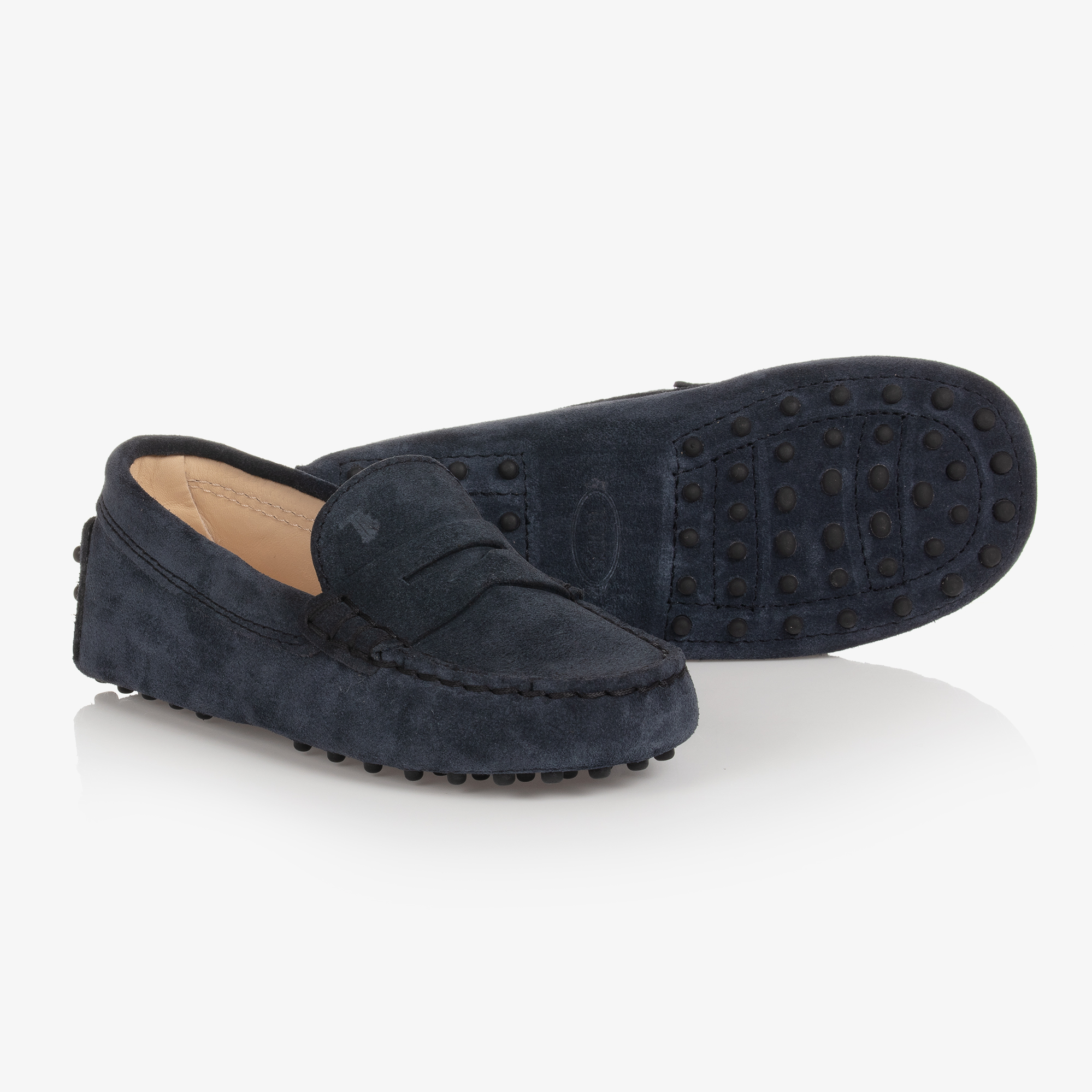 Dark clearance blue moccasins