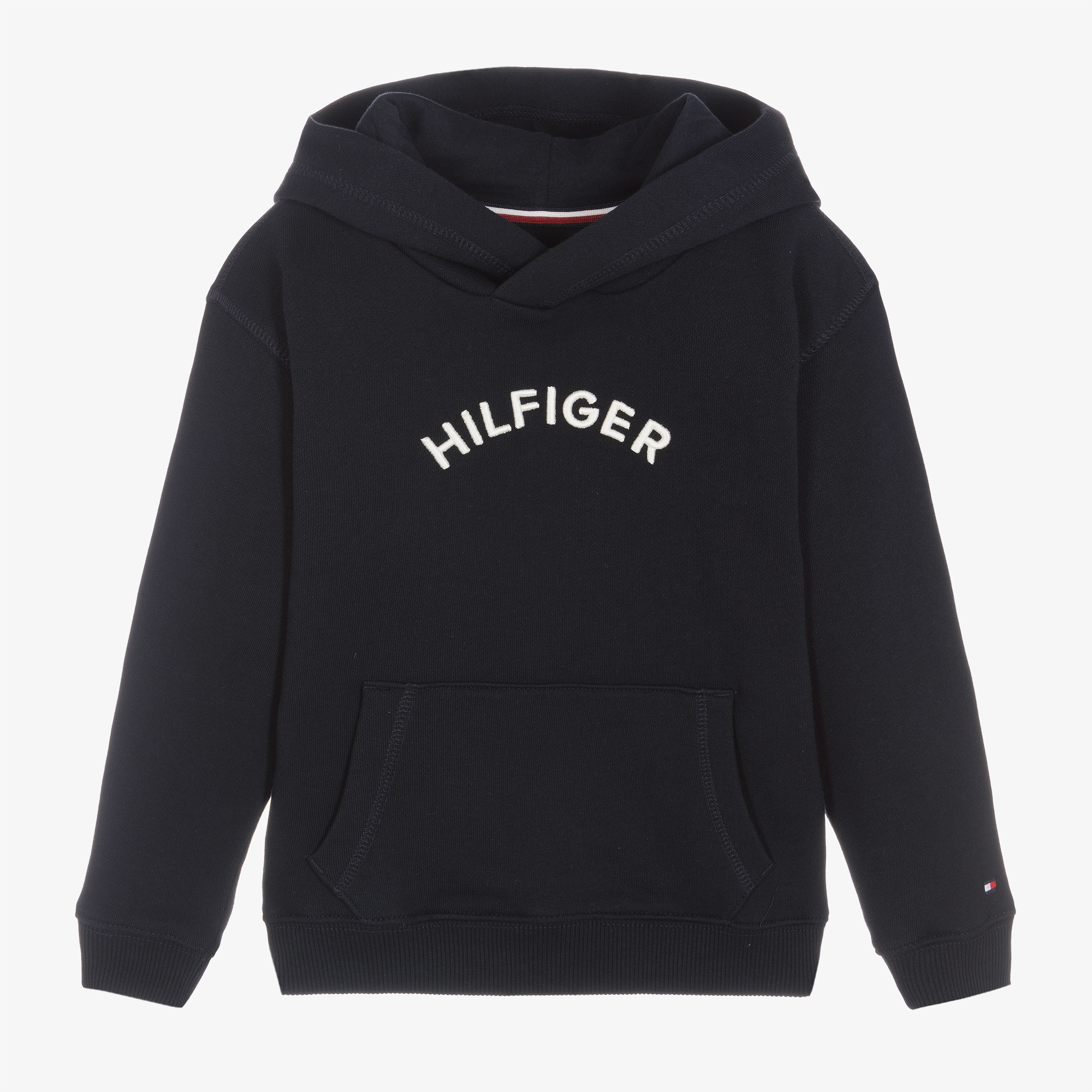 Tommy Hilfiger Boys Blue Cotton Logo Hoodie