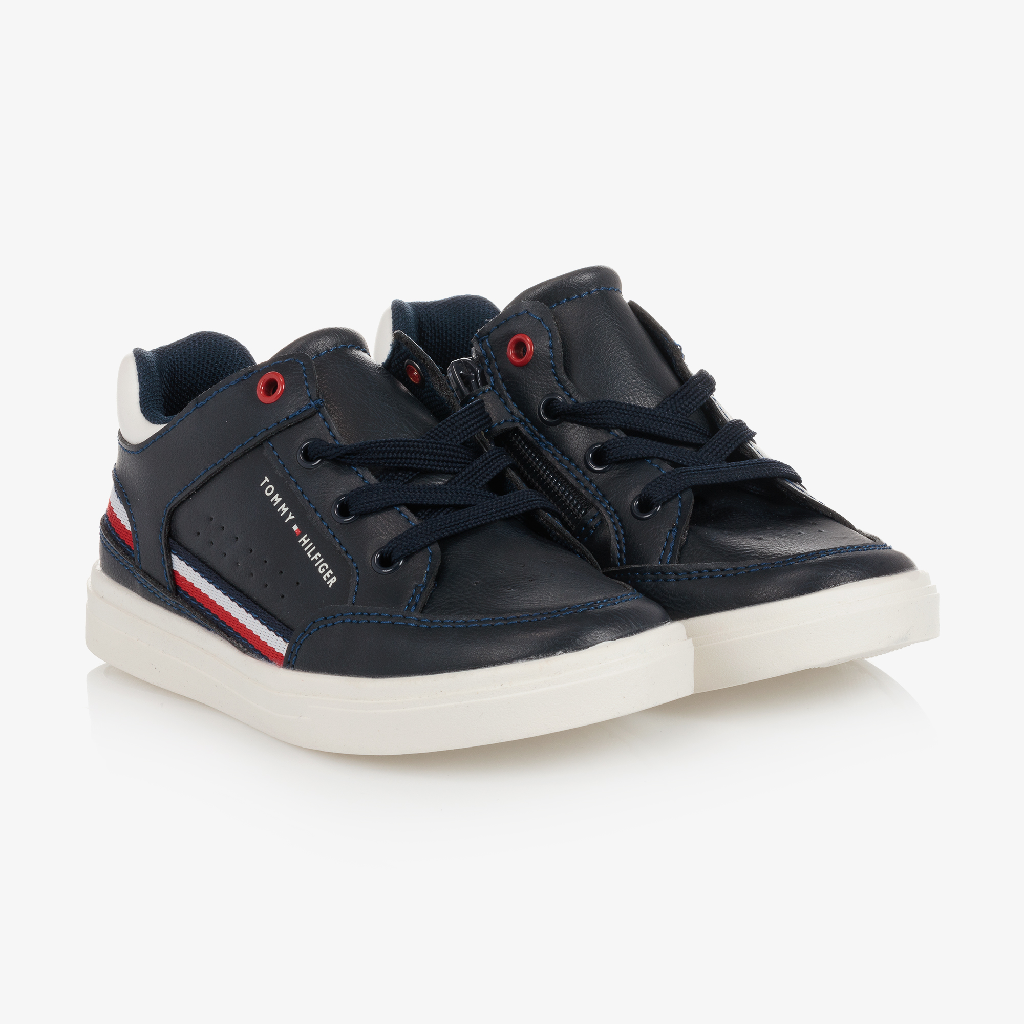 Tommy Hilfiger - Boys Navy Blue Logo Trainers | Childrensalon Outlet