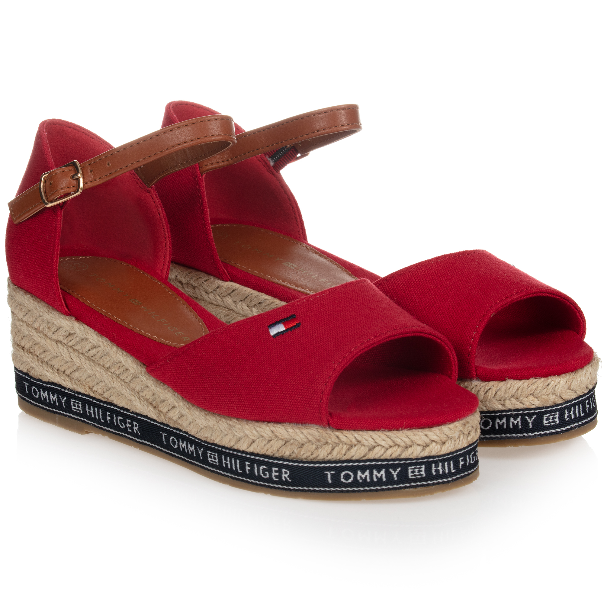 give ingeniørarbejde Slud Tommy Hilfiger - Girls Red Wedge Sandals | Childrensalon Outlet